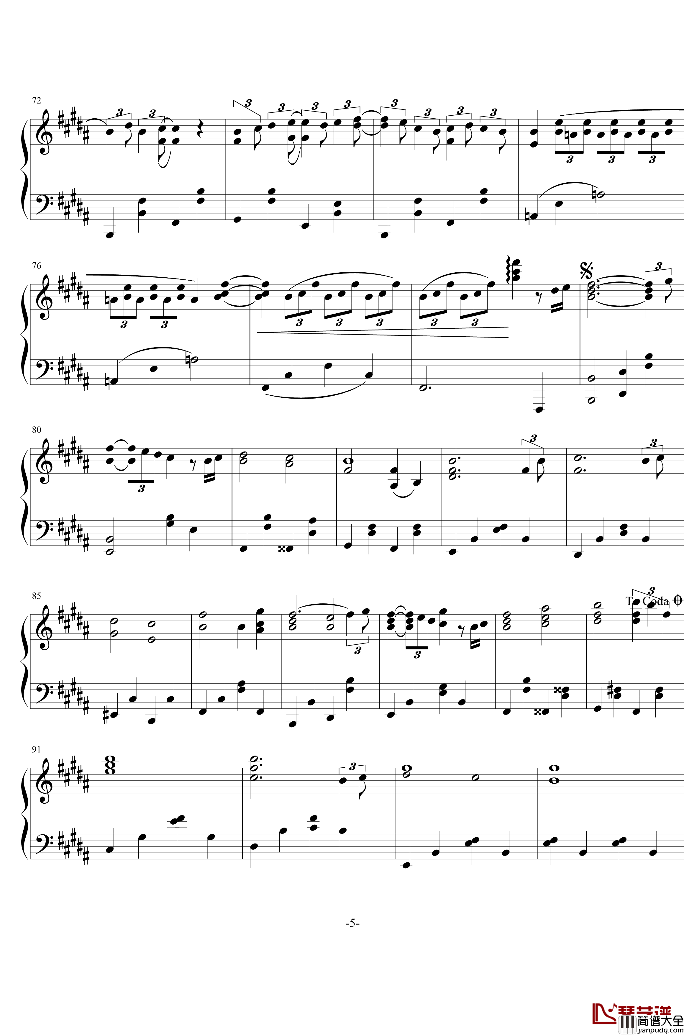你的名字插曲钢琴谱__スパークル__RADWIMPS