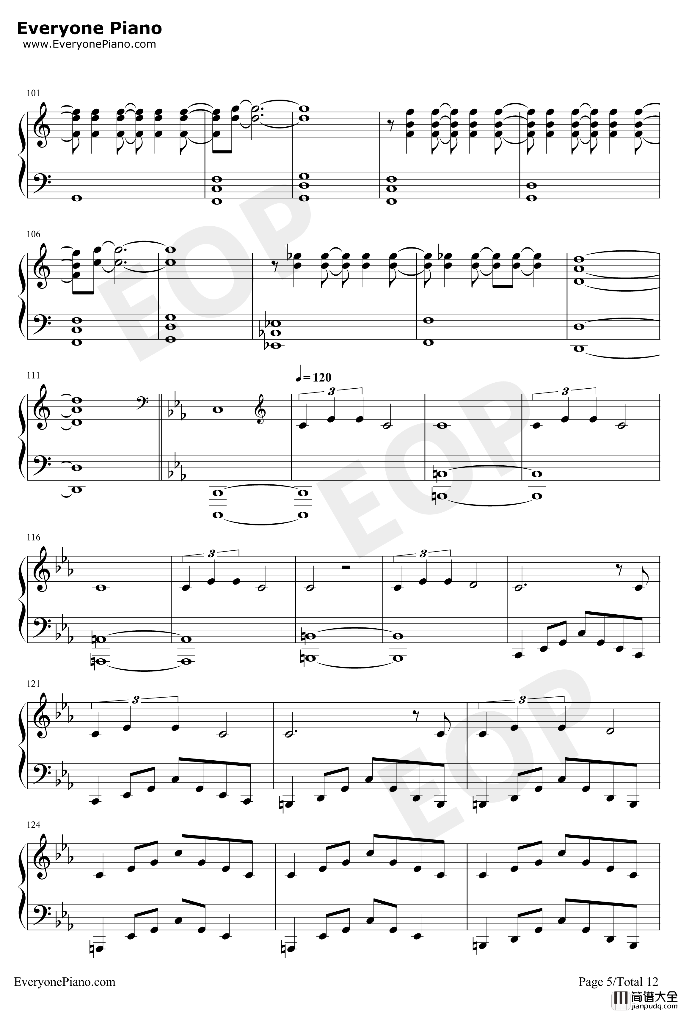 The_Night_King钢琴谱_RaminDjawadi_权力的游戏第八季OST