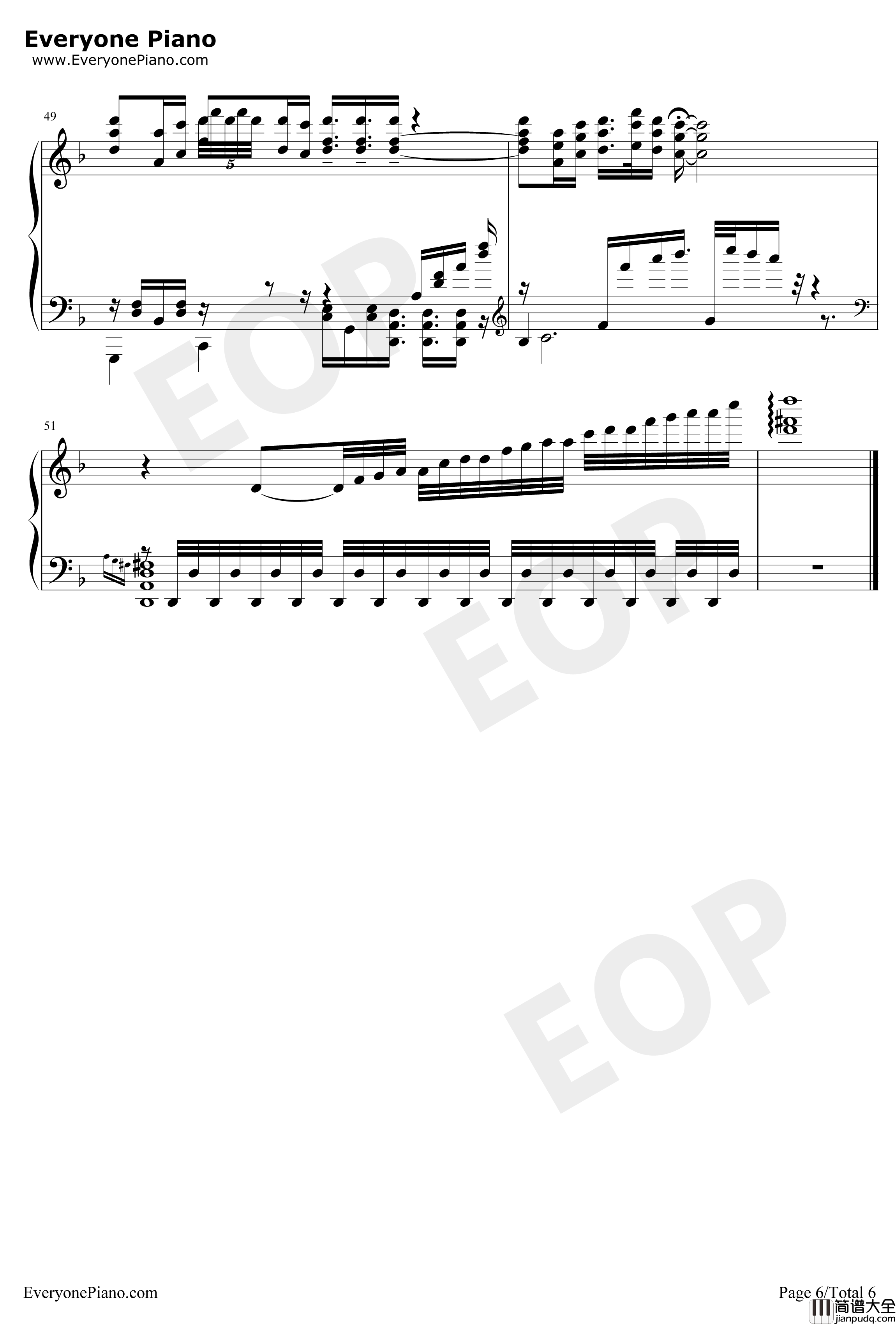 甲铁城的卡巴内利海门决战主题曲钢琴谱_EGOIST