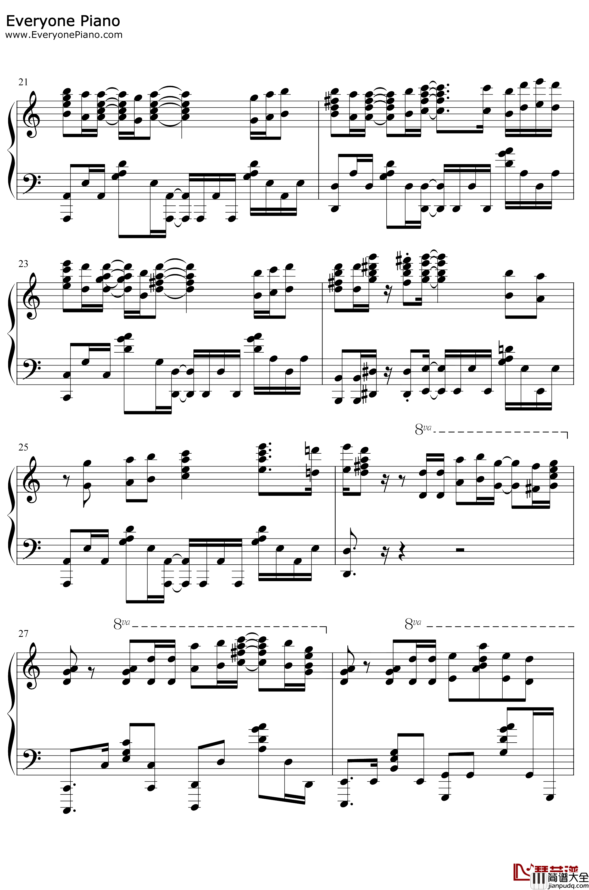 Refrain钢琴谱_Aimer_恋如雨止ED