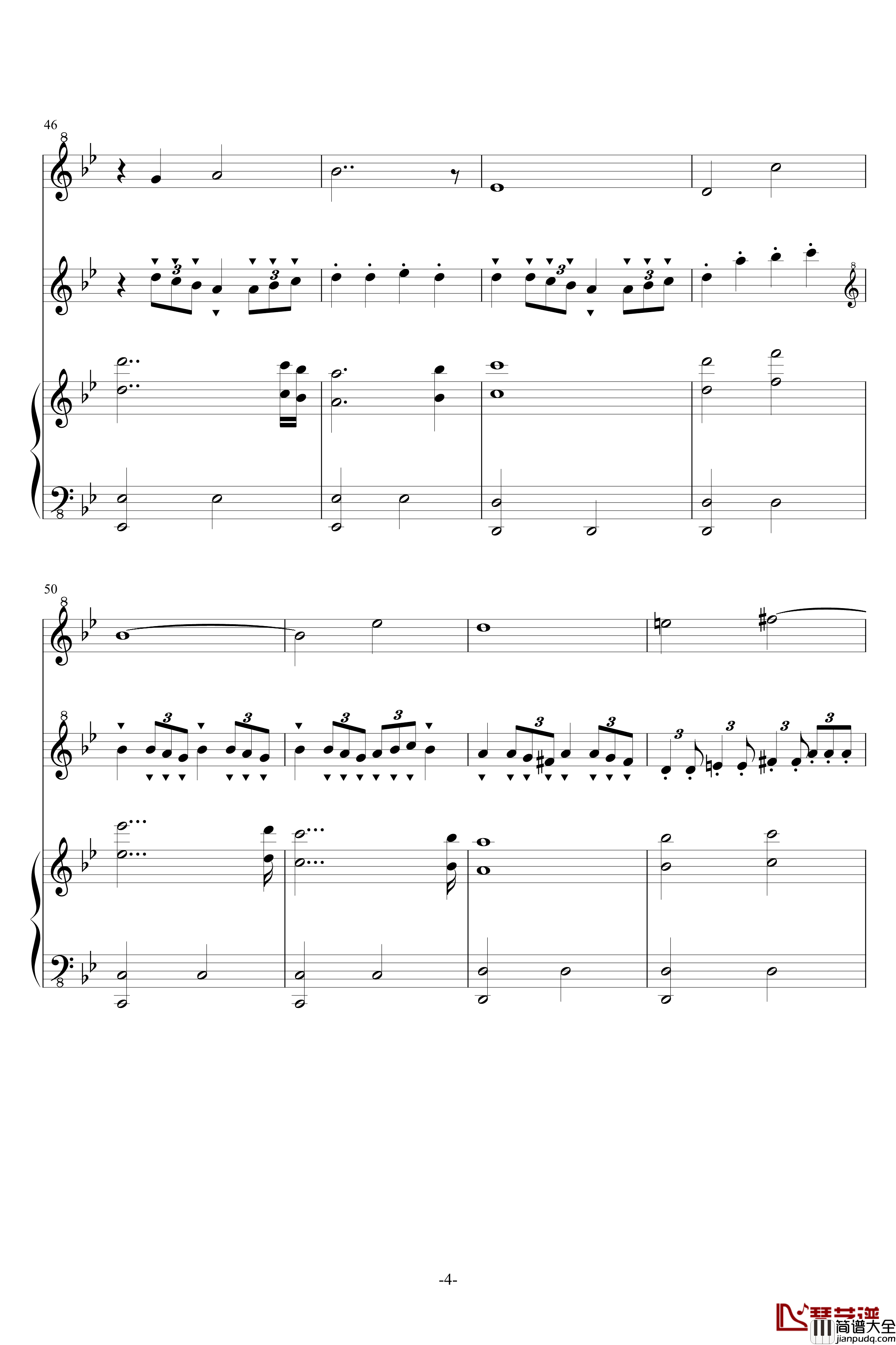 骑士精神钢琴谱_合谱_凹凸世界安迷修BGM