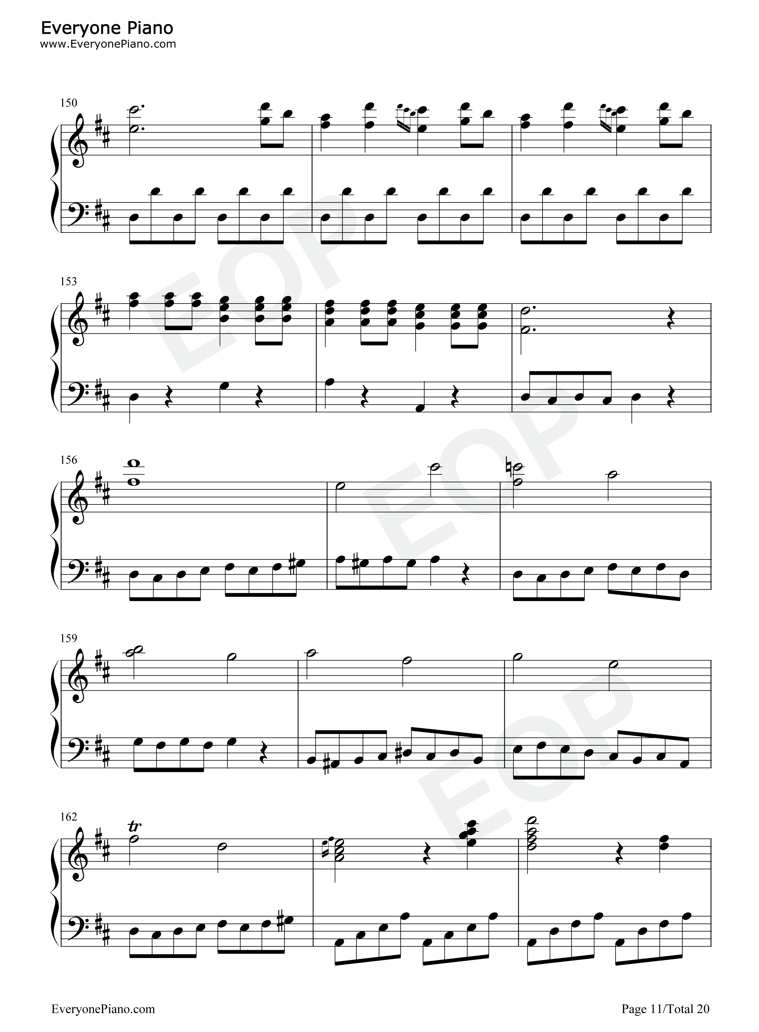 费加罗的婚礼序曲钢琴谱_莫扎特