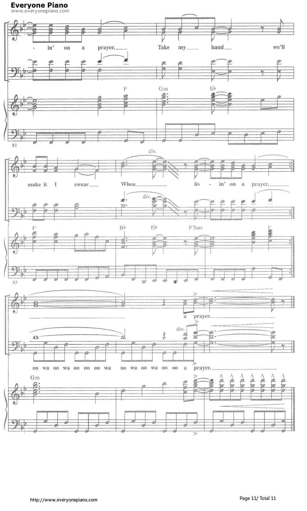 Livin'_on_a_prayer钢琴谱_Bon_Jovi_邦乔维