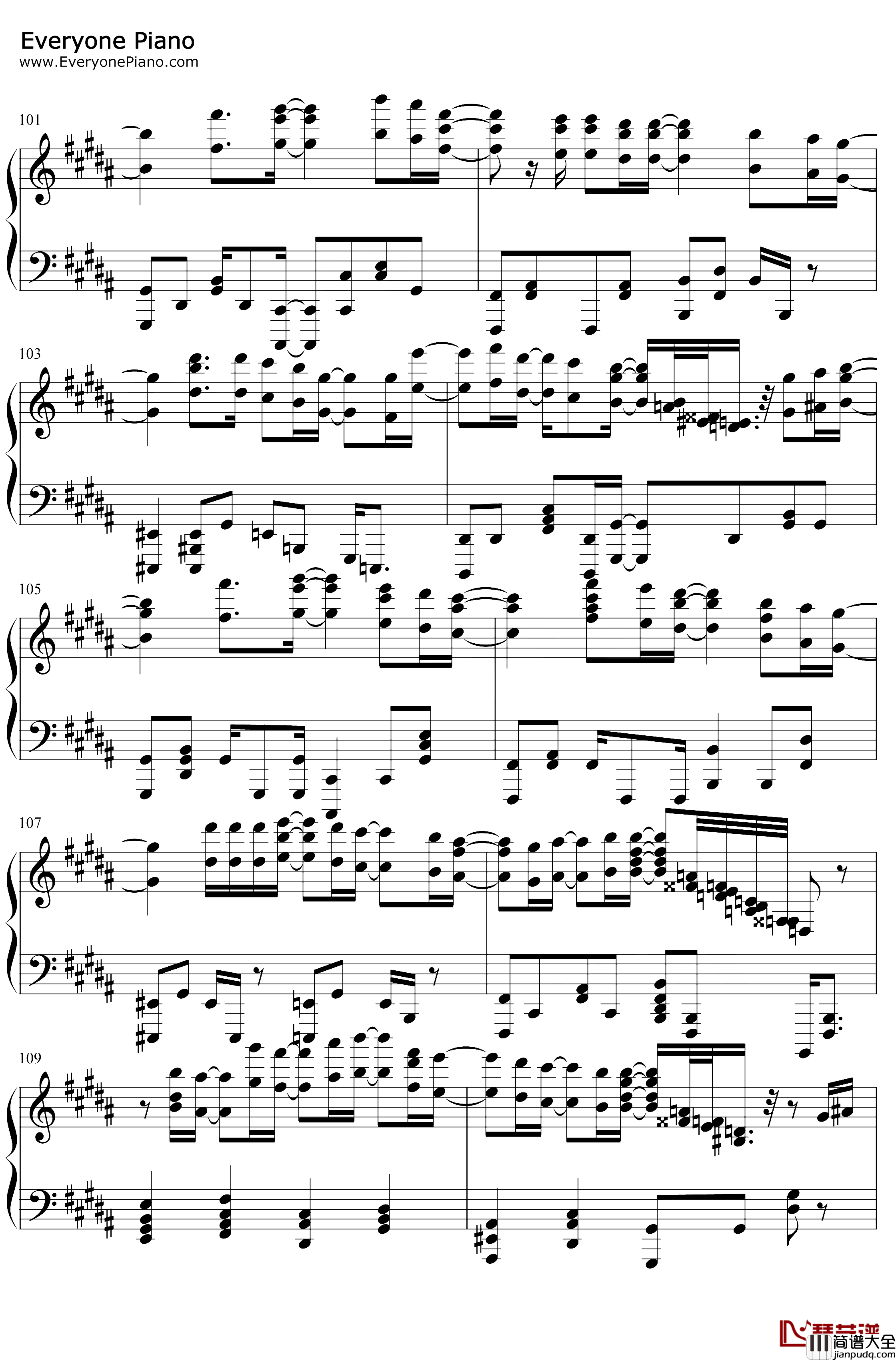 感電钢琴谱_米津玄师_感电_MIU404主题曲