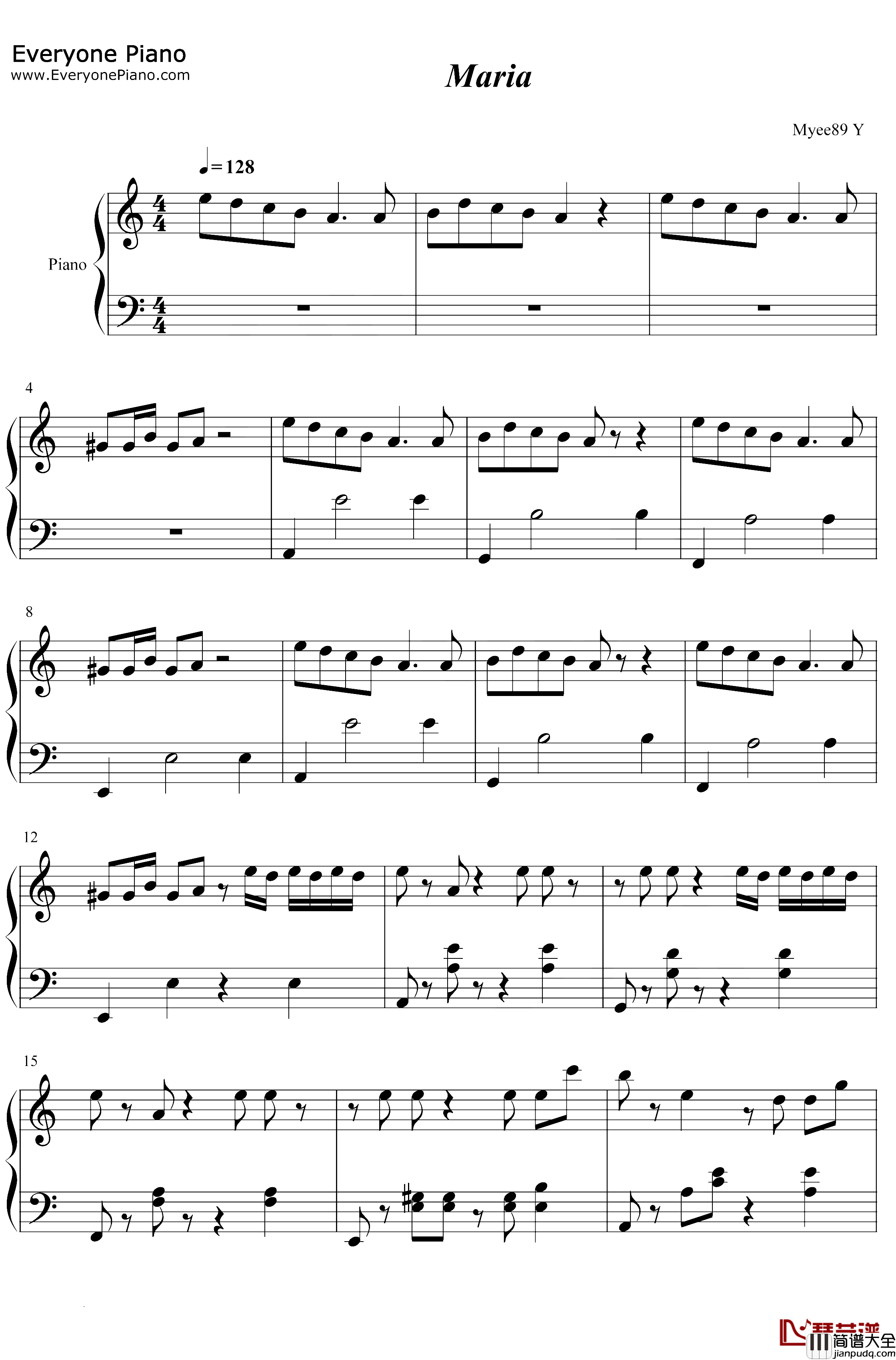 Maria钢琴谱_华莎화사_마리아_华莎新曲实力圈粉,送给每个女生的一席话_抖音热歌