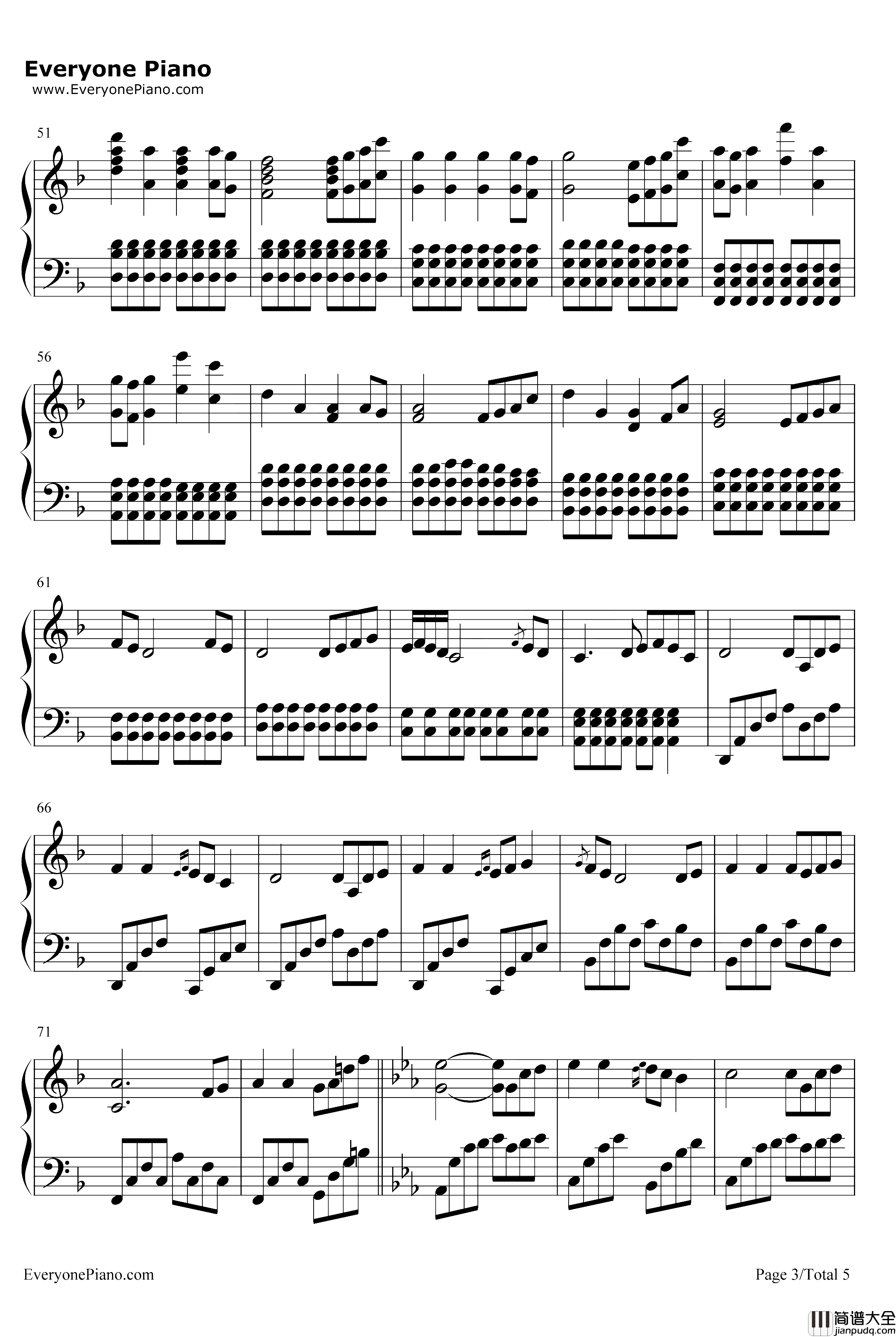 StarSky钢琴谱_TwoStepsFromHell_完美版