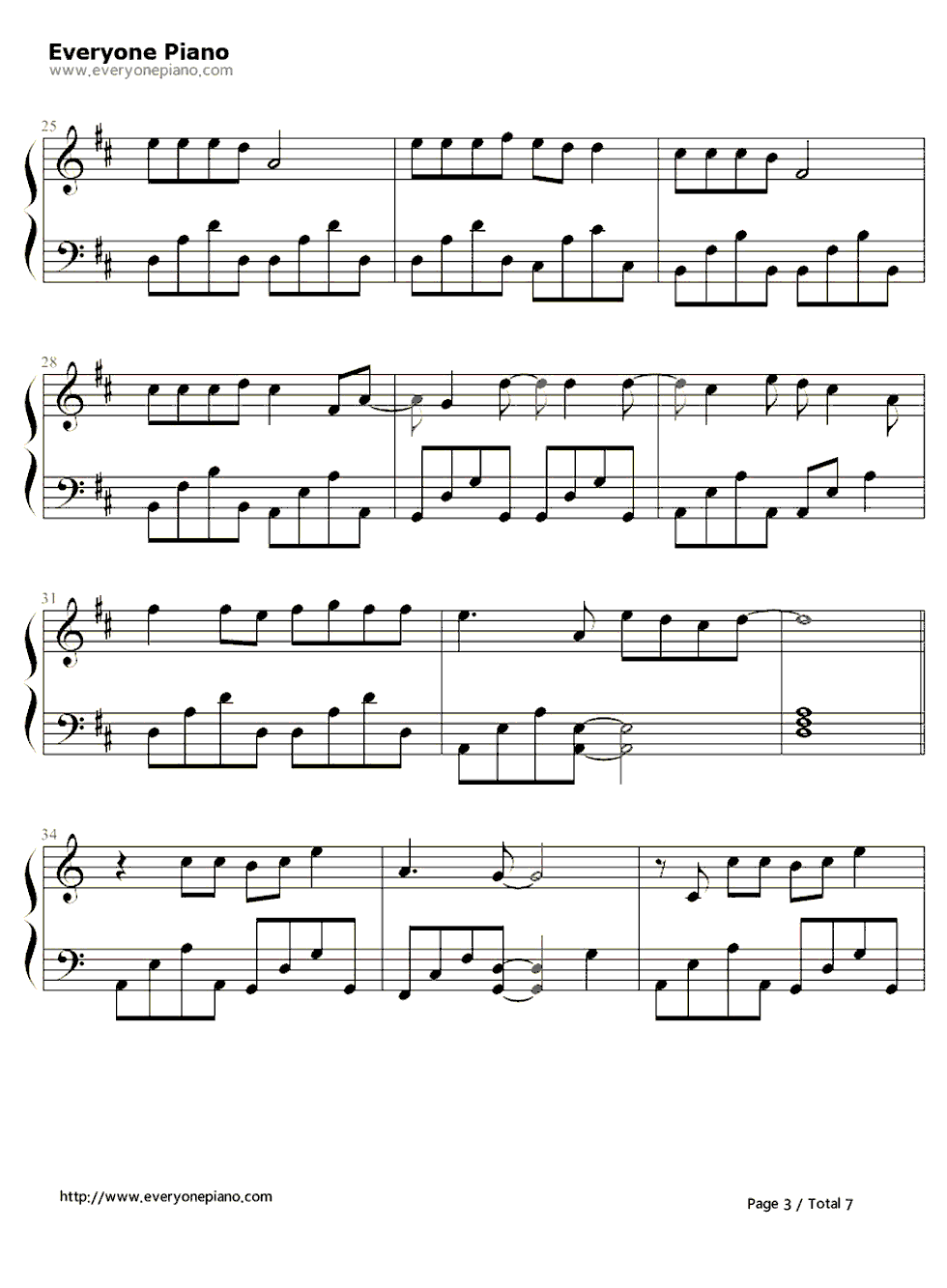Anyone_Of_Us钢琴谱_葛瑞盖斯（Gareth_Paul_Gates）