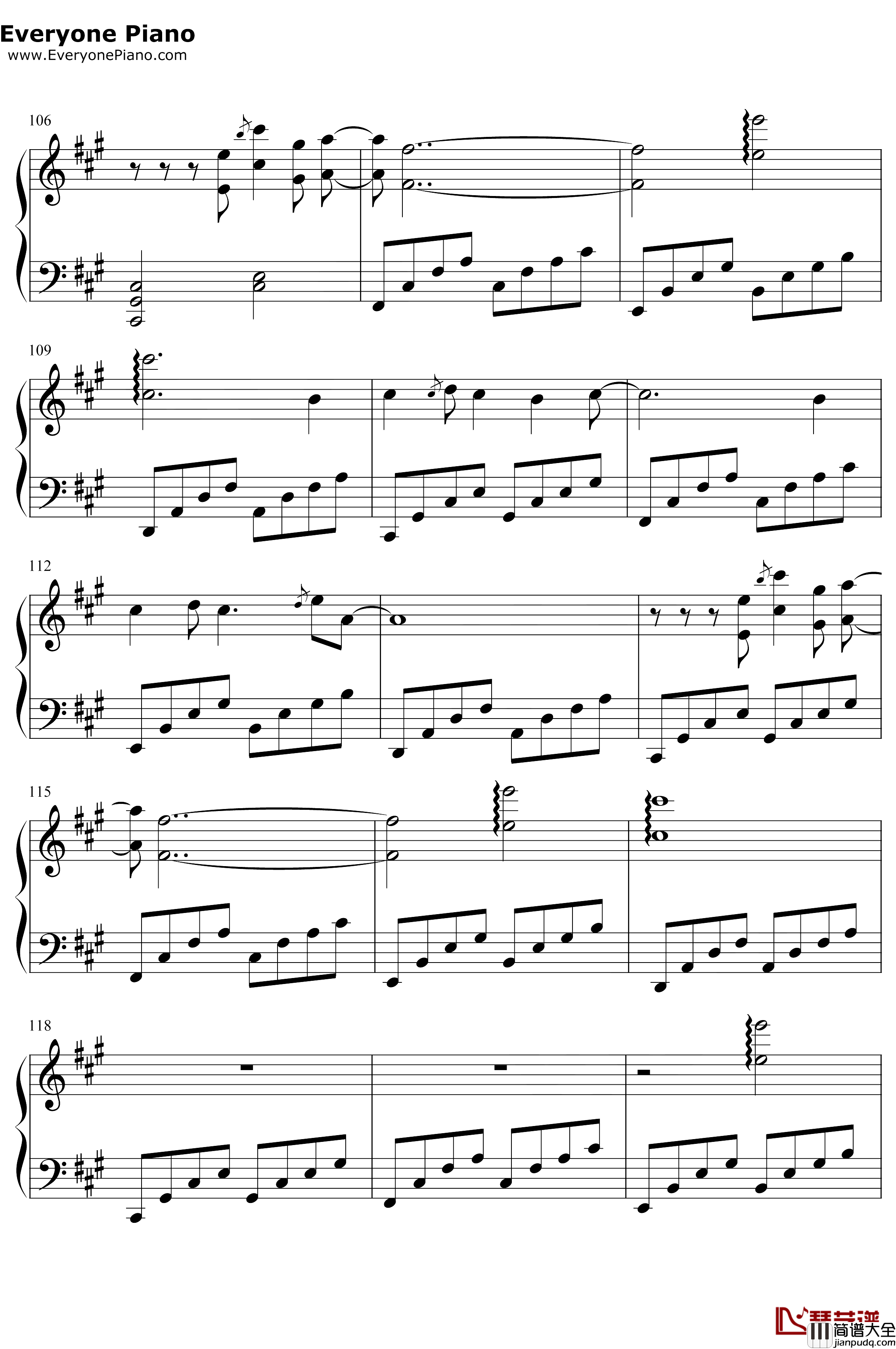 Schwarzer_Regen钢琴谱_初音未来_黑暗森林_我的三体第二季主题曲