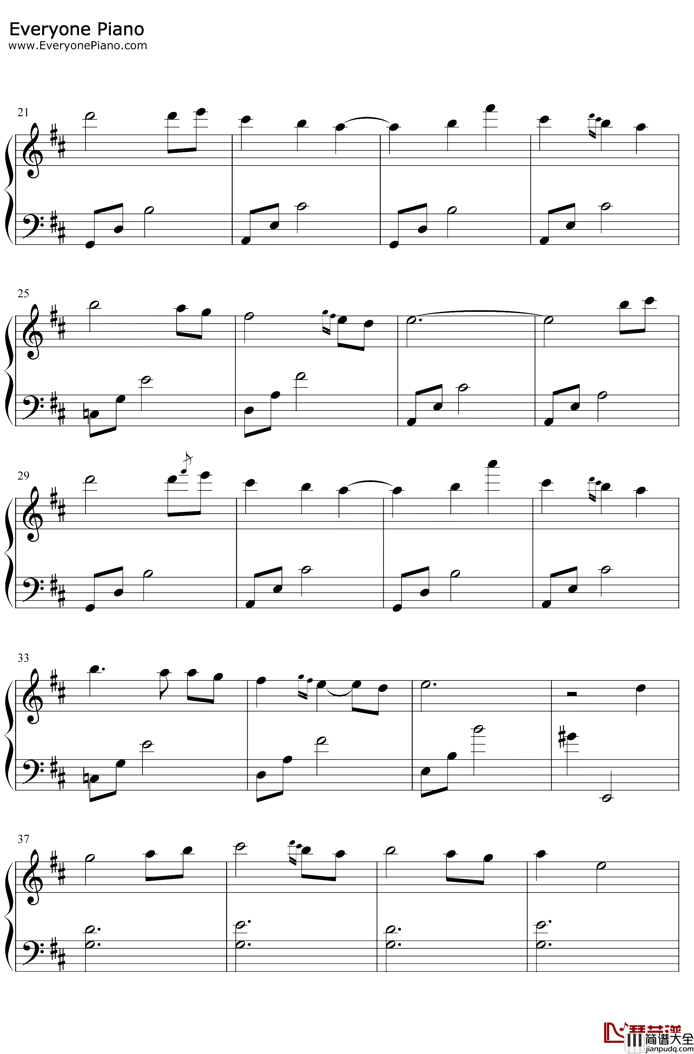 原神主题曲钢琴谱_陈致逸_钢琴谱:原神主题曲