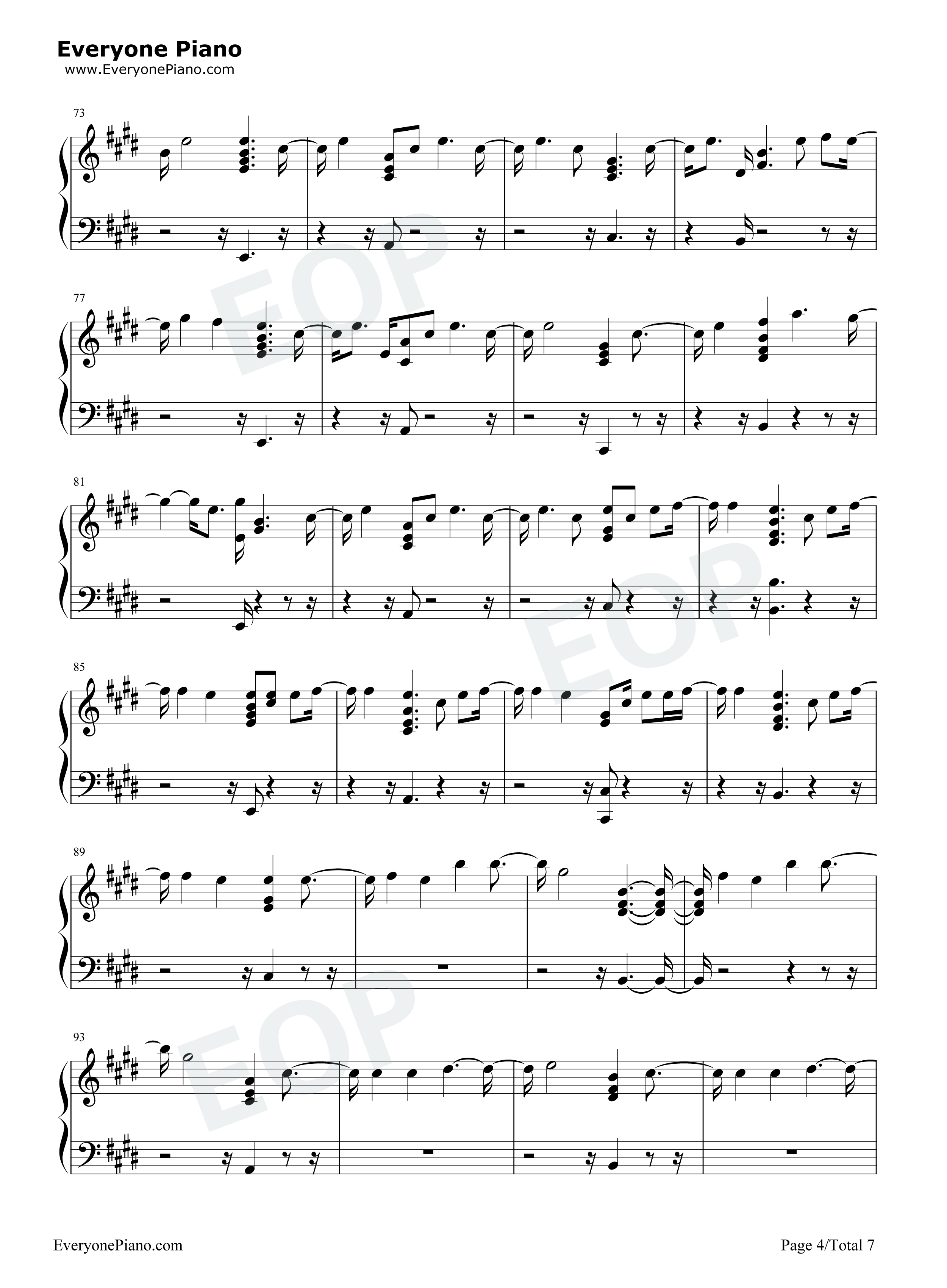 Babe钢琴谱_Sugarland_Taylor_Swift
