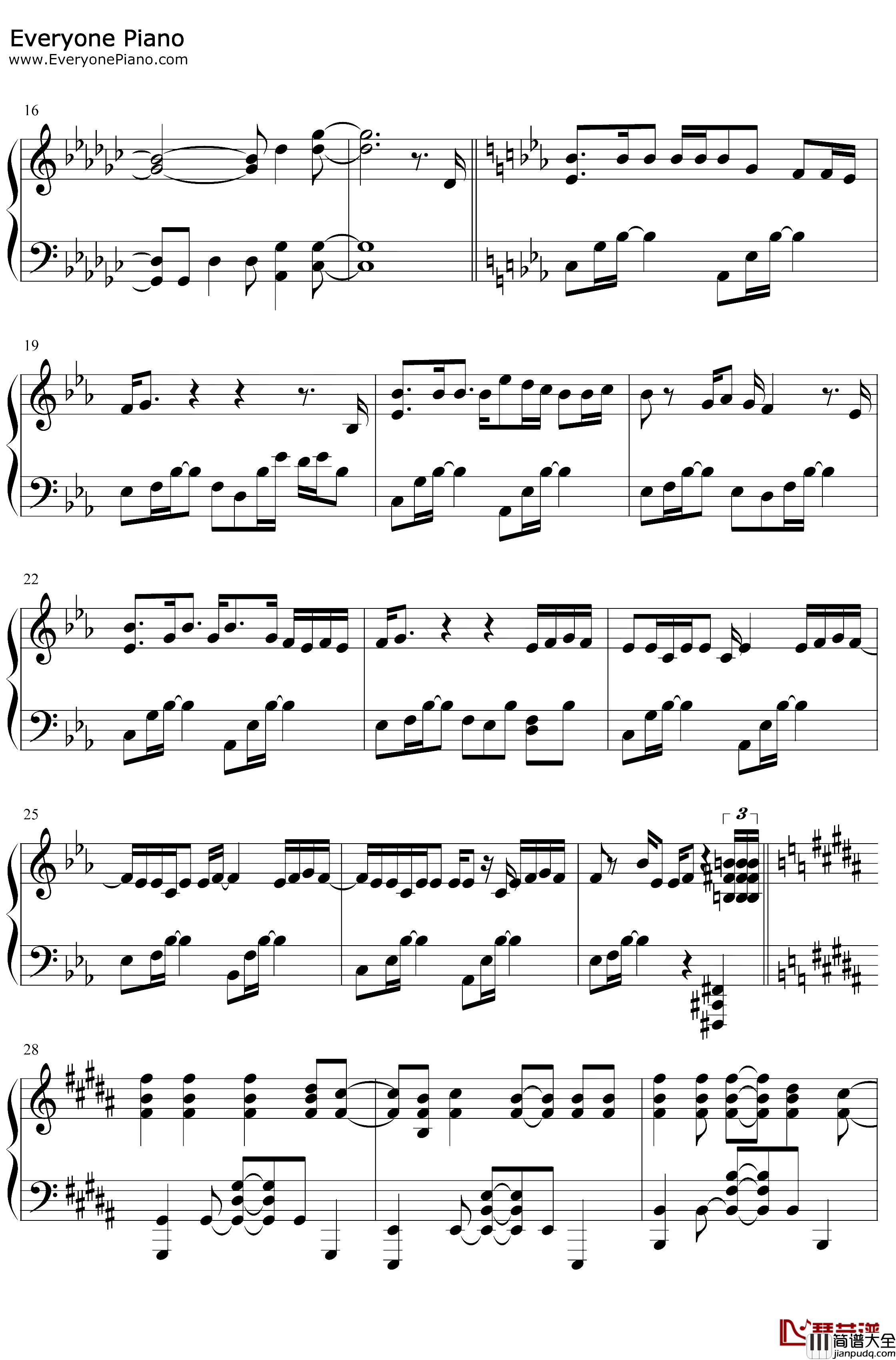 你的名字歌曲合集钢琴谱_Radwimps_钢琴谱:你的名字歌曲合集