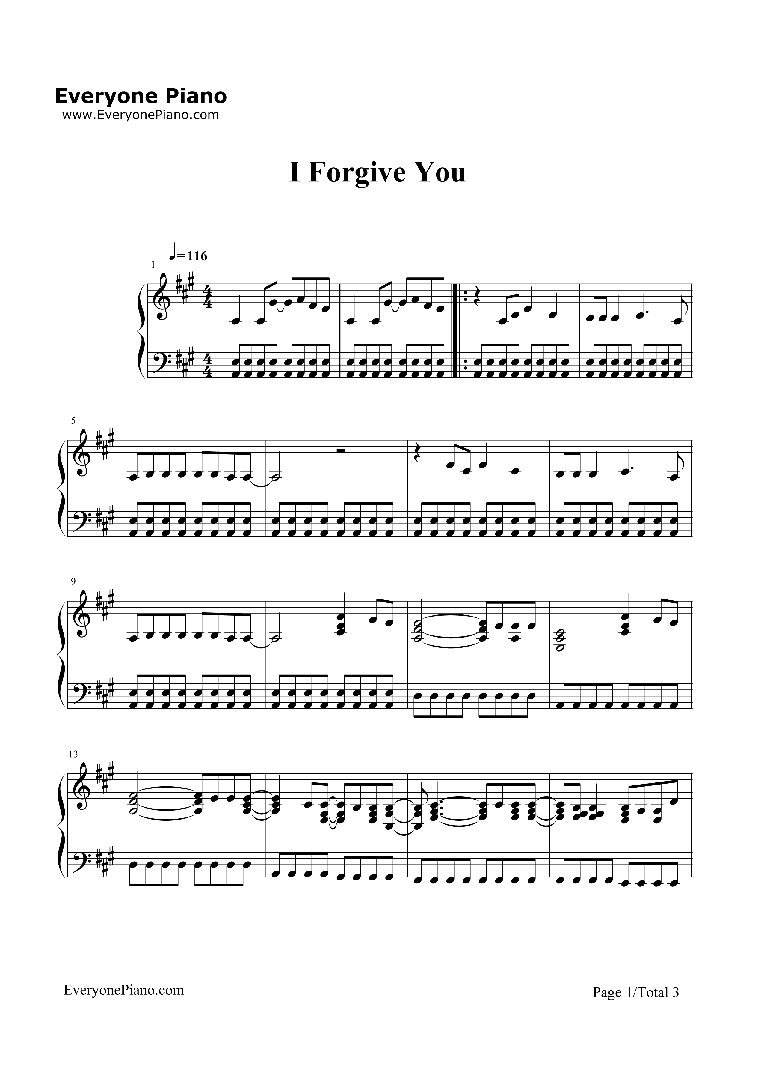I_Forgive_You钢琴谱_Kelly_Clarkson