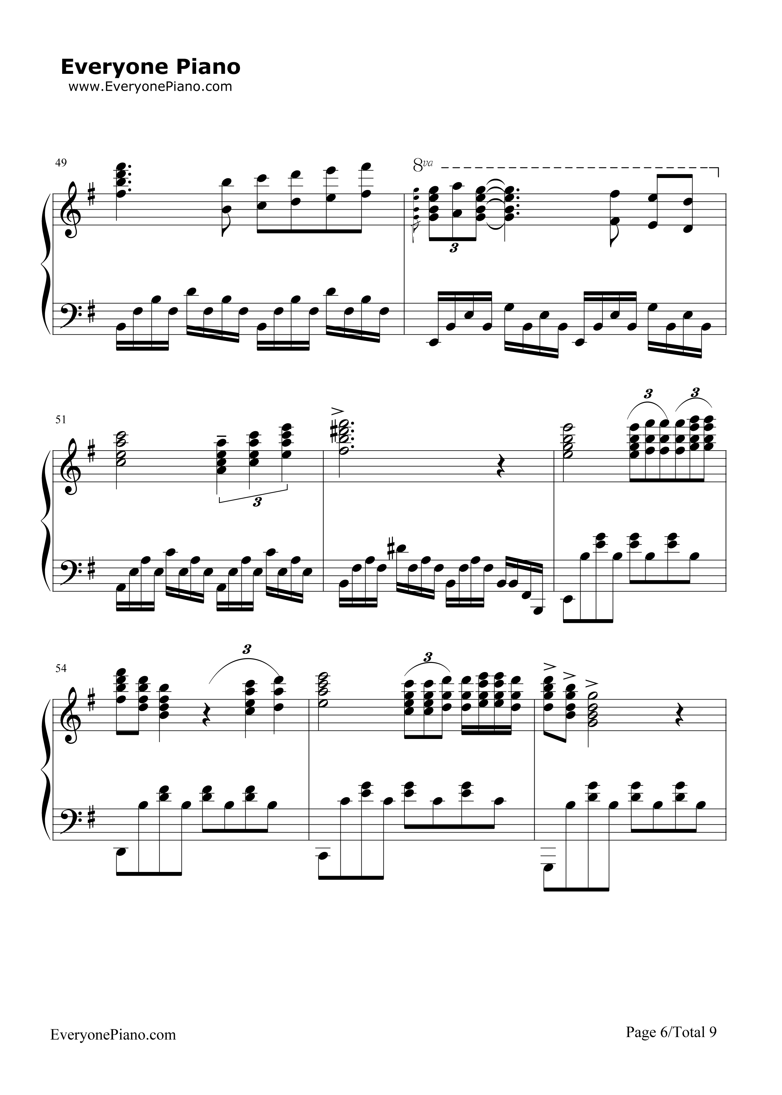 星空钢琴谱_理查德·克莱德曼_Richard_Clayderman