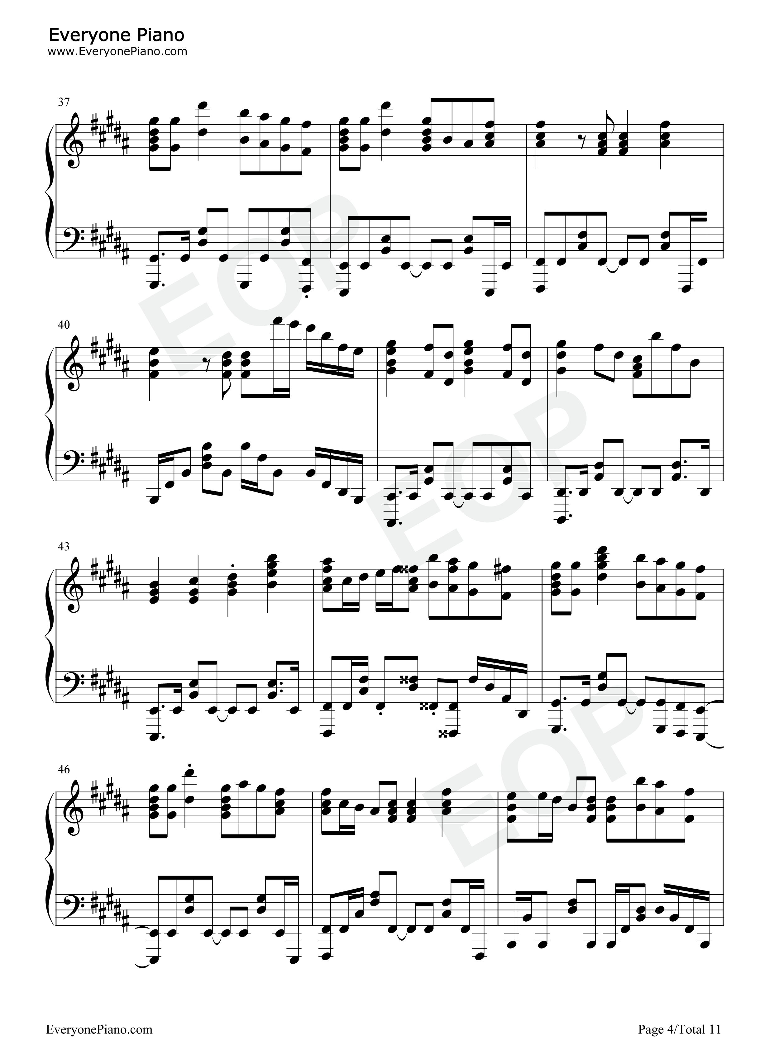 残響散歌钢琴谱_Aimer