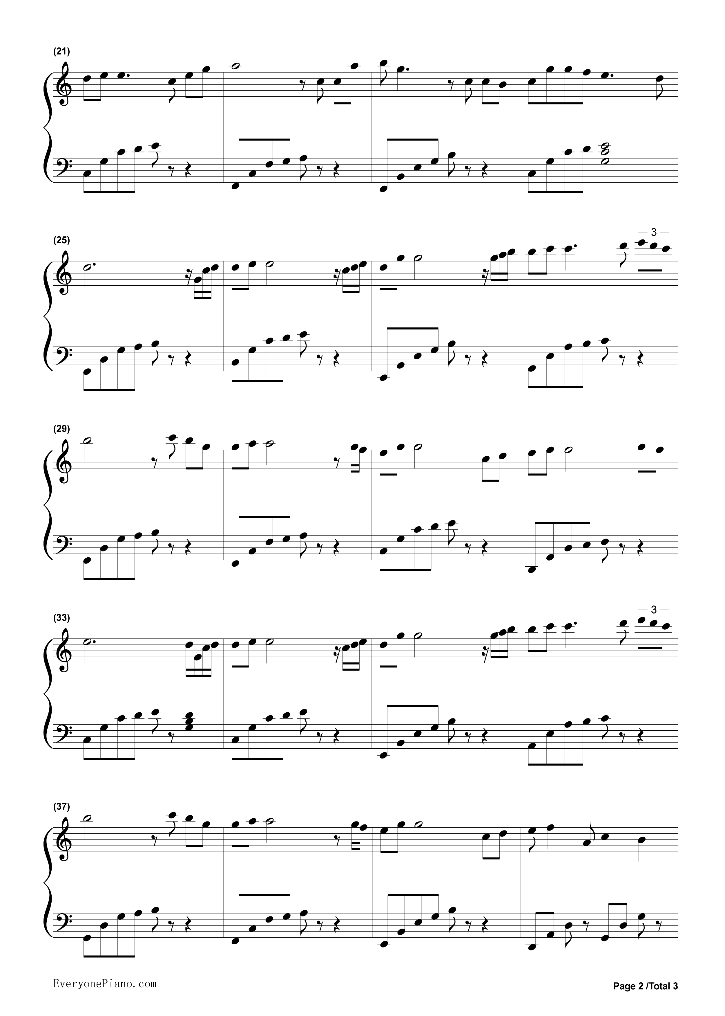 雨的印记钢琴谱_李闰珉__YIRUMA