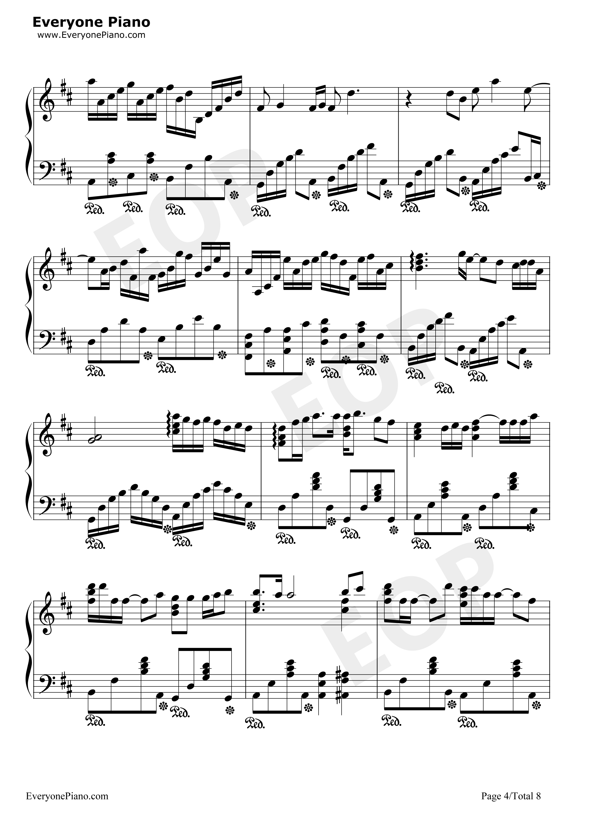 梦醒之后钢琴谱_GARNET_CROW
