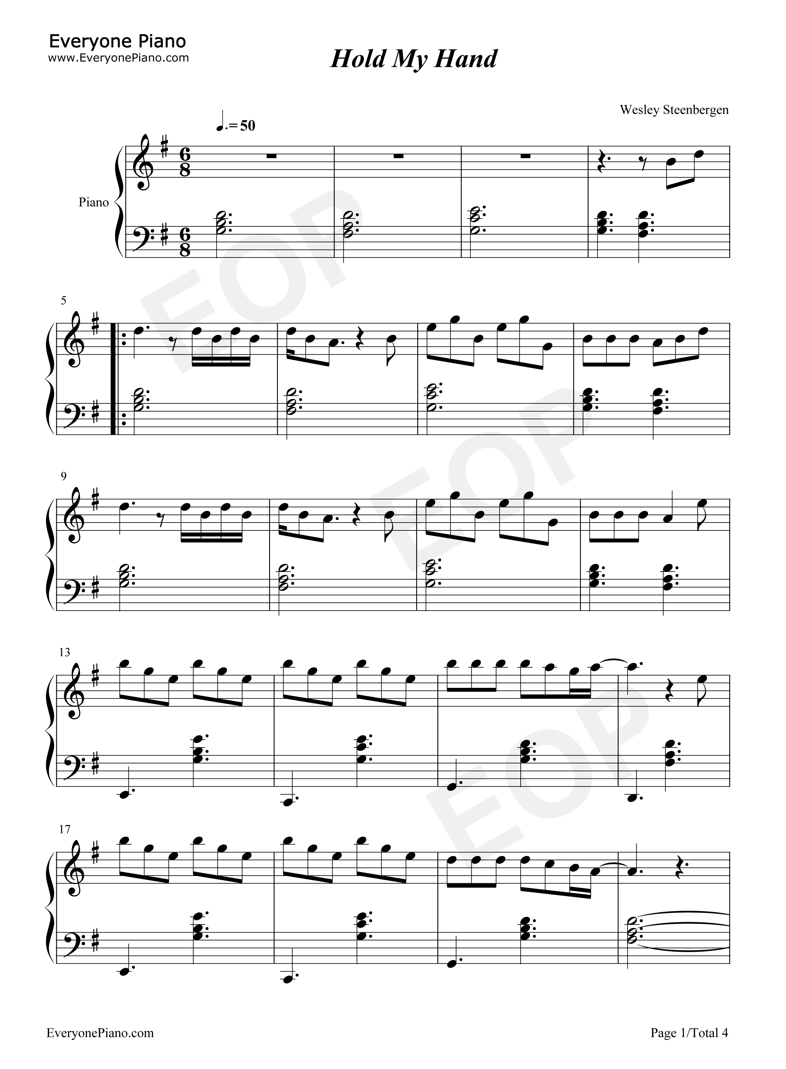 Hold_My_Hand钢琴谱_Lady_Gaga