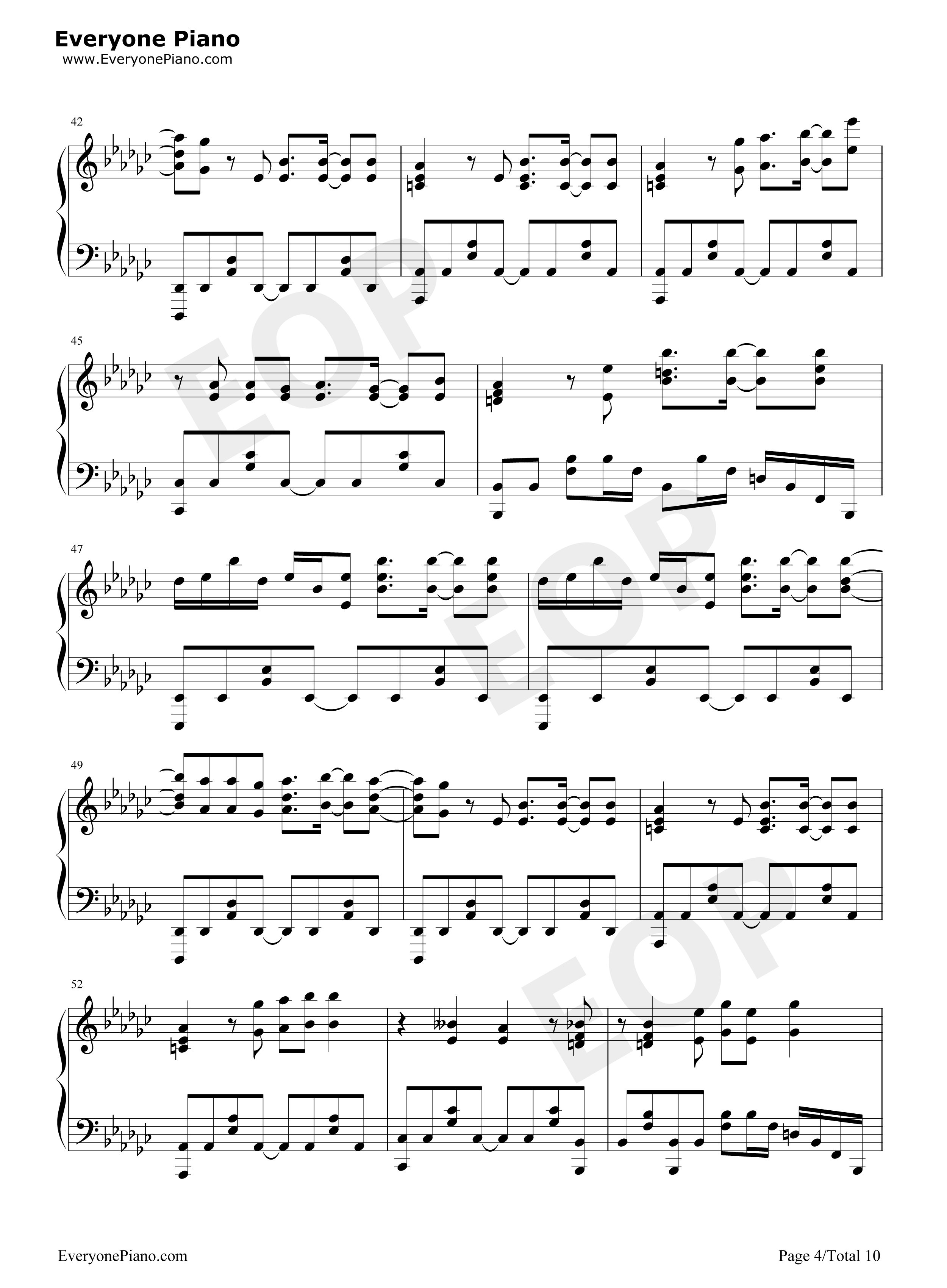 99.9钢琴谱_MOB_CHOIR_sajou_no_hana