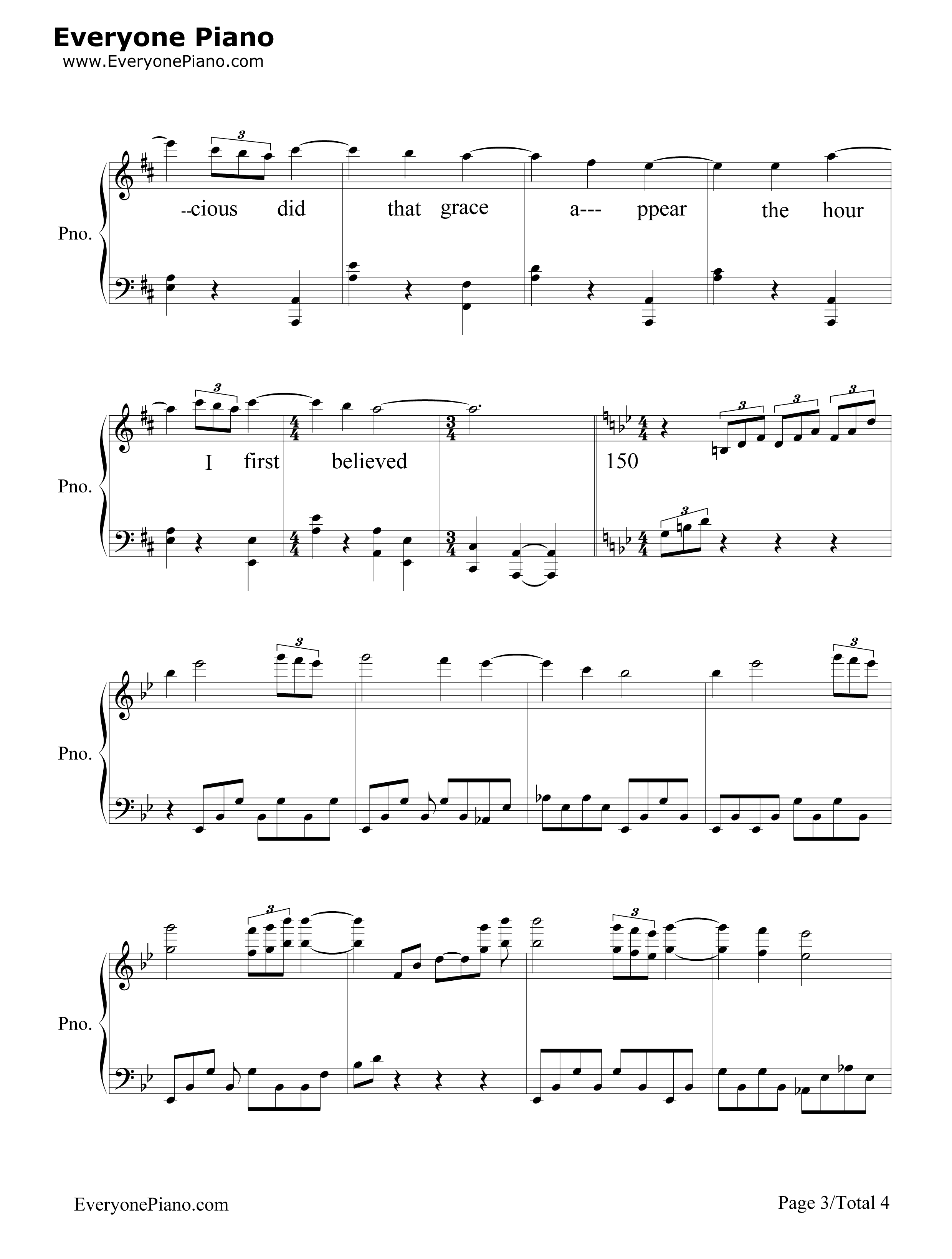 Amazing_Grace钢琴谱_约翰·牛顿__John_Newton