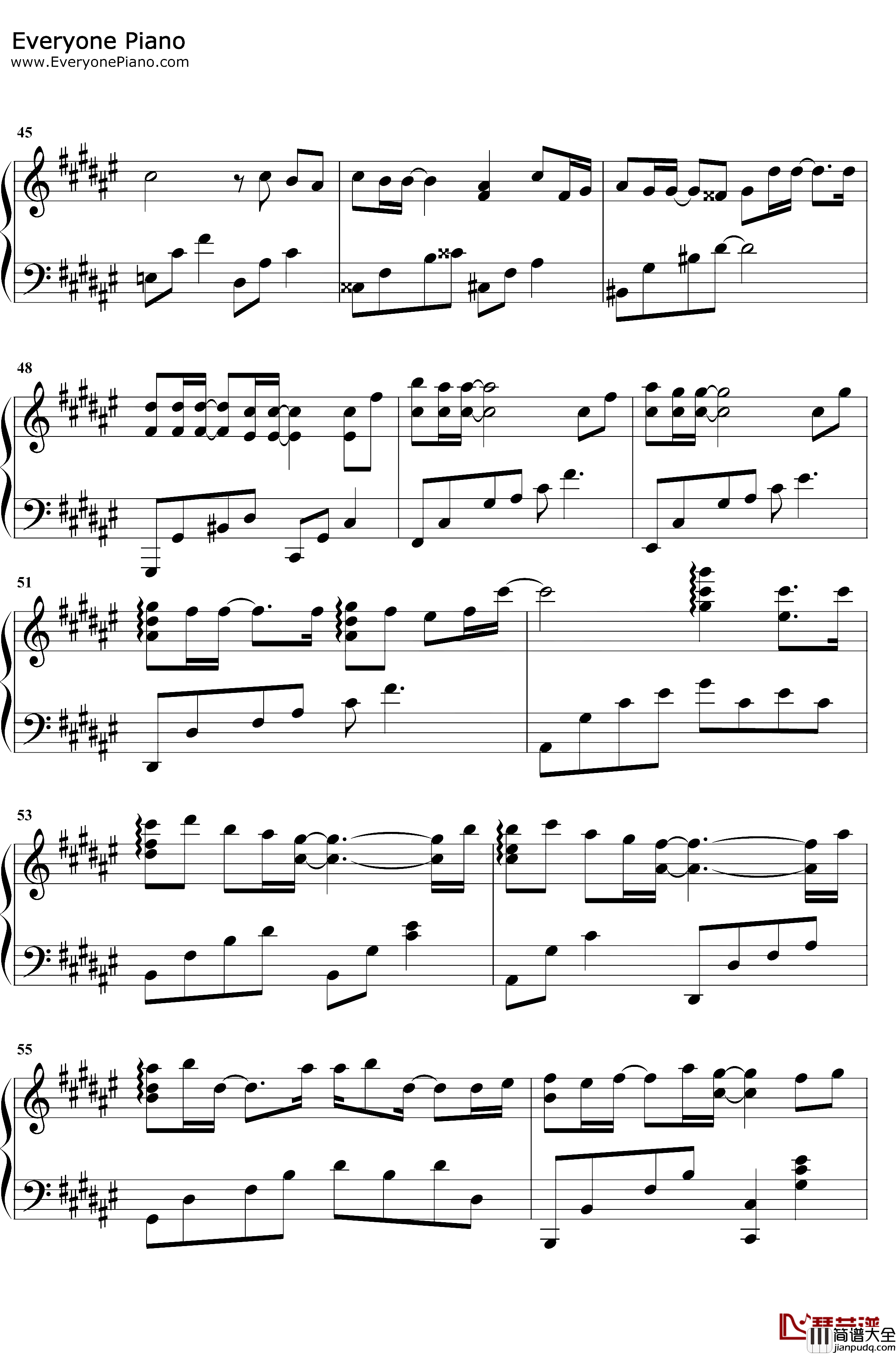 愿得一心人钢琴谱_周深_鹤唳华亭主题曲