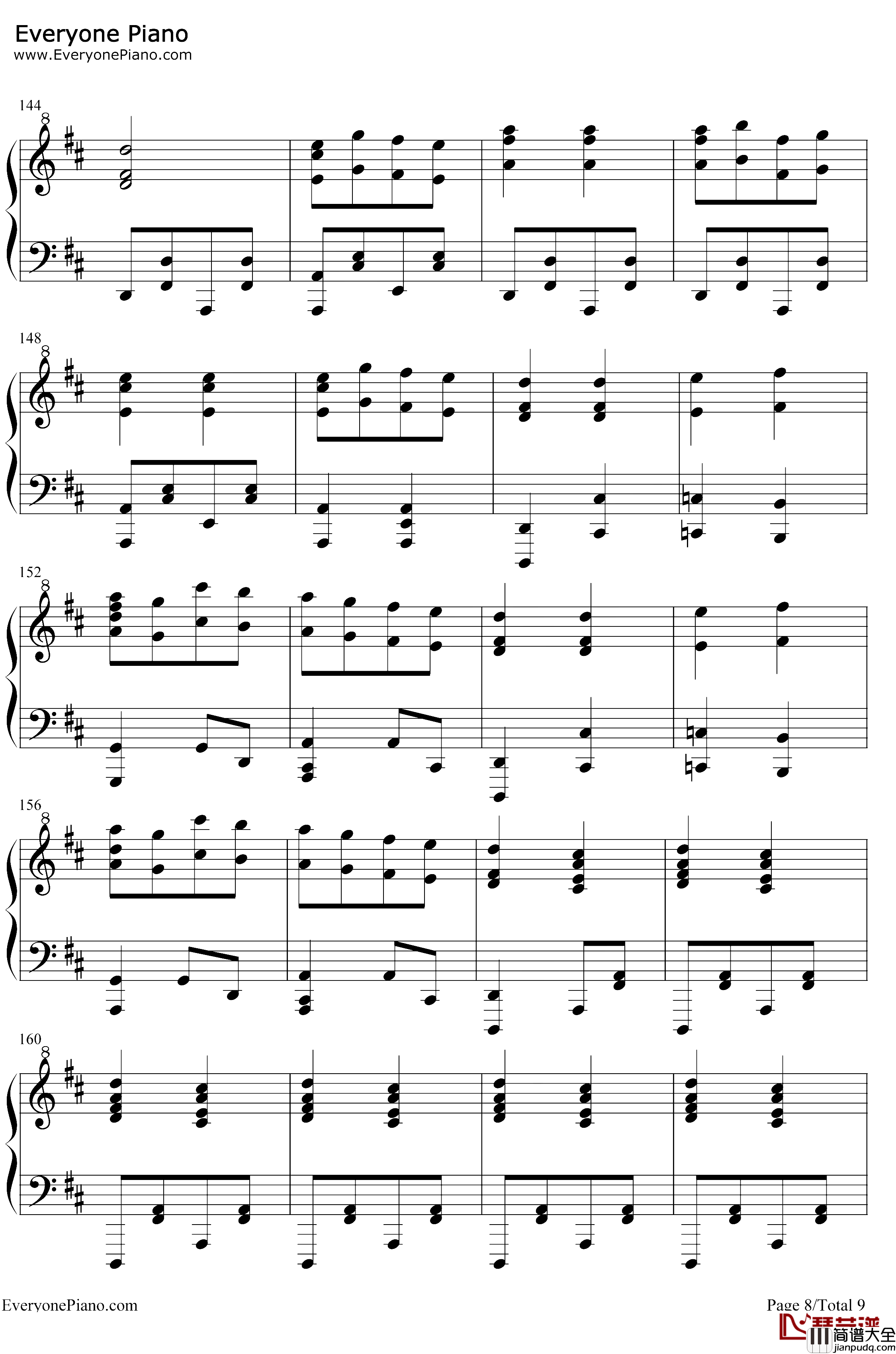 康康舞曲钢琴谱_雅克·奥芬巴赫_触手猴版_天堂与地狱序曲_地狱中的奥菲欧序曲