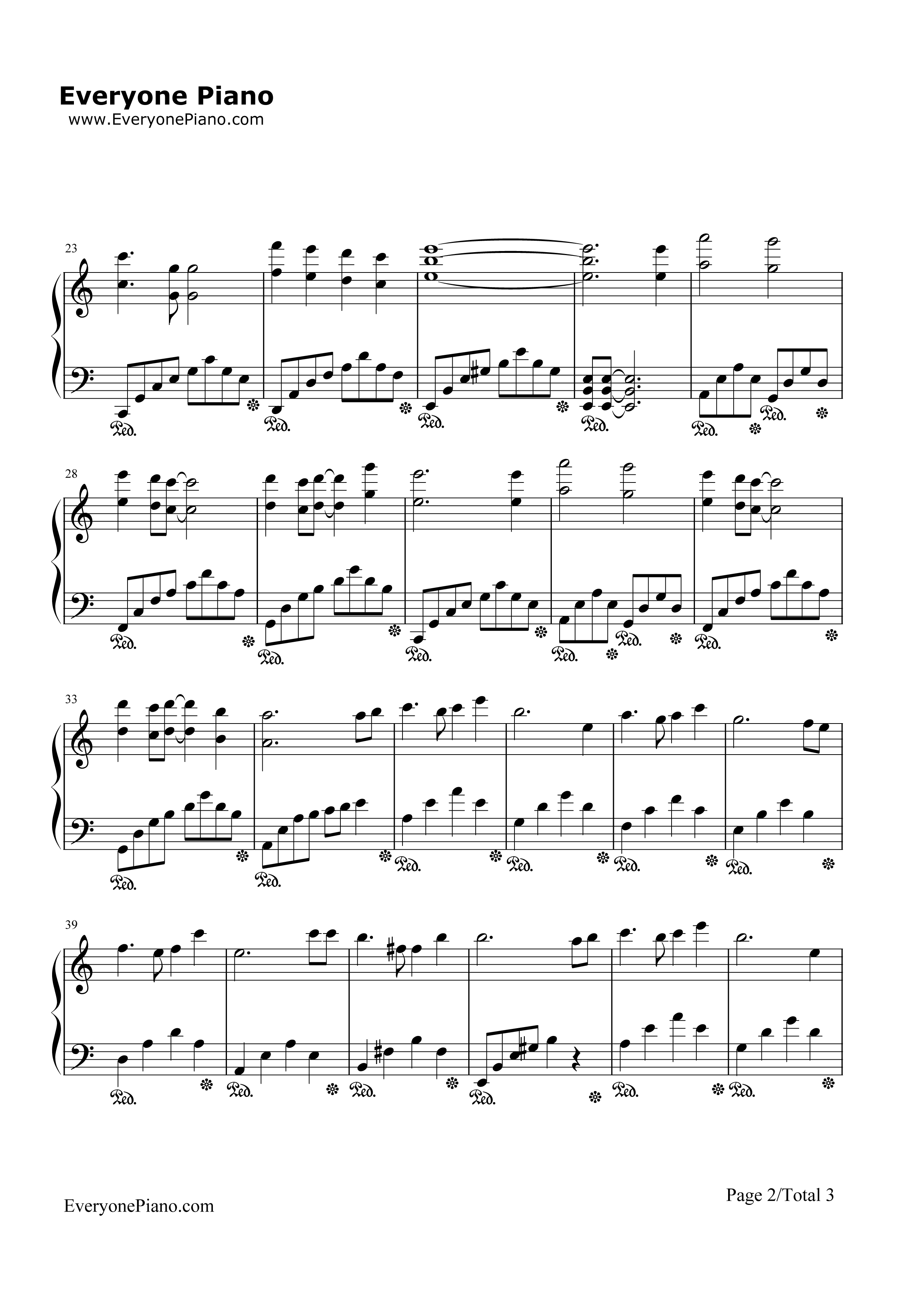 天空之城适中版钢琴谱_久石让__Joe_Hisaishi_宫崎骏
