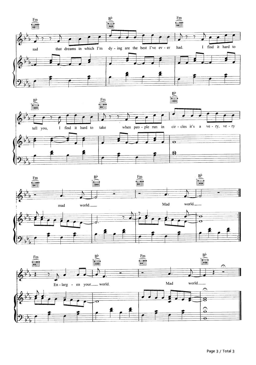 Mad_World钢琴谱_Gary_Jules