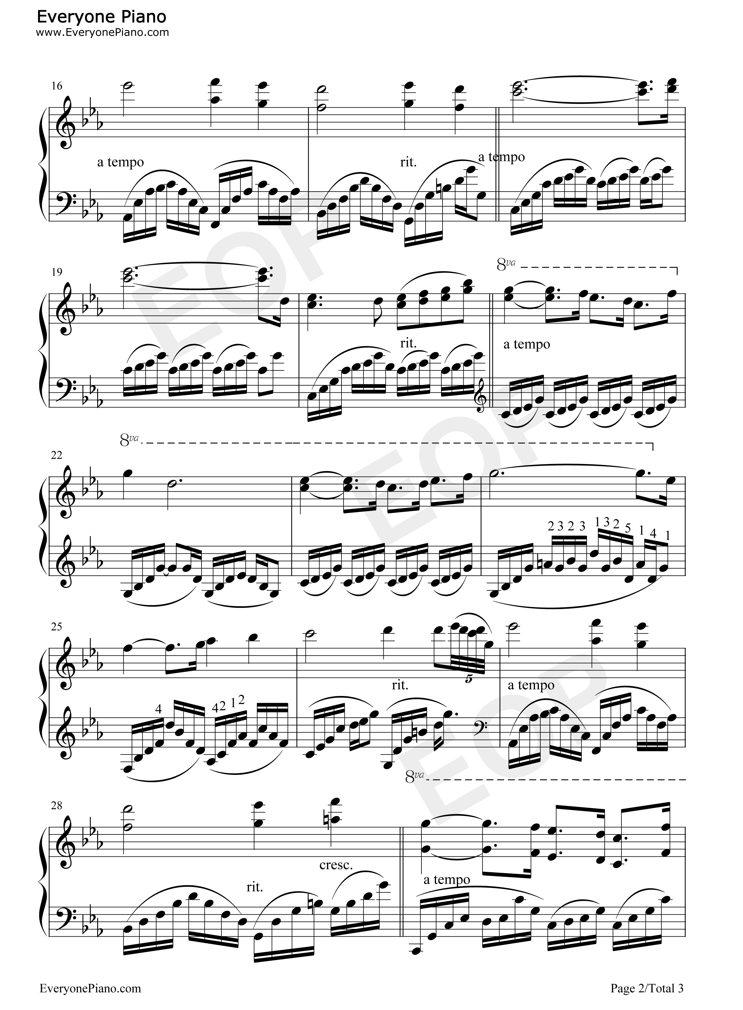 One_Man's_Dream钢琴谱_雅尼（Yanni）