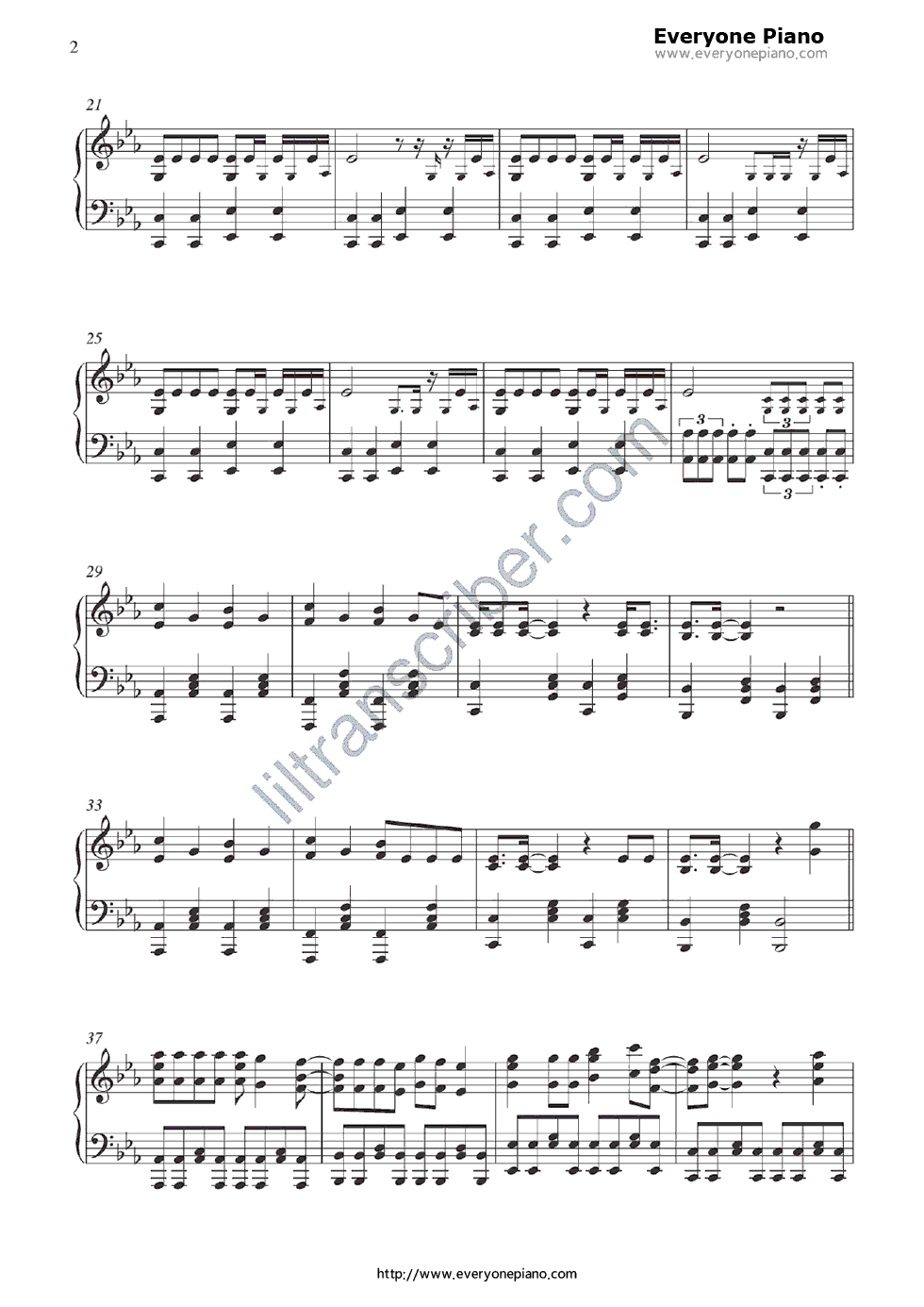 Judas钢琴谱_Lady_Gaga
