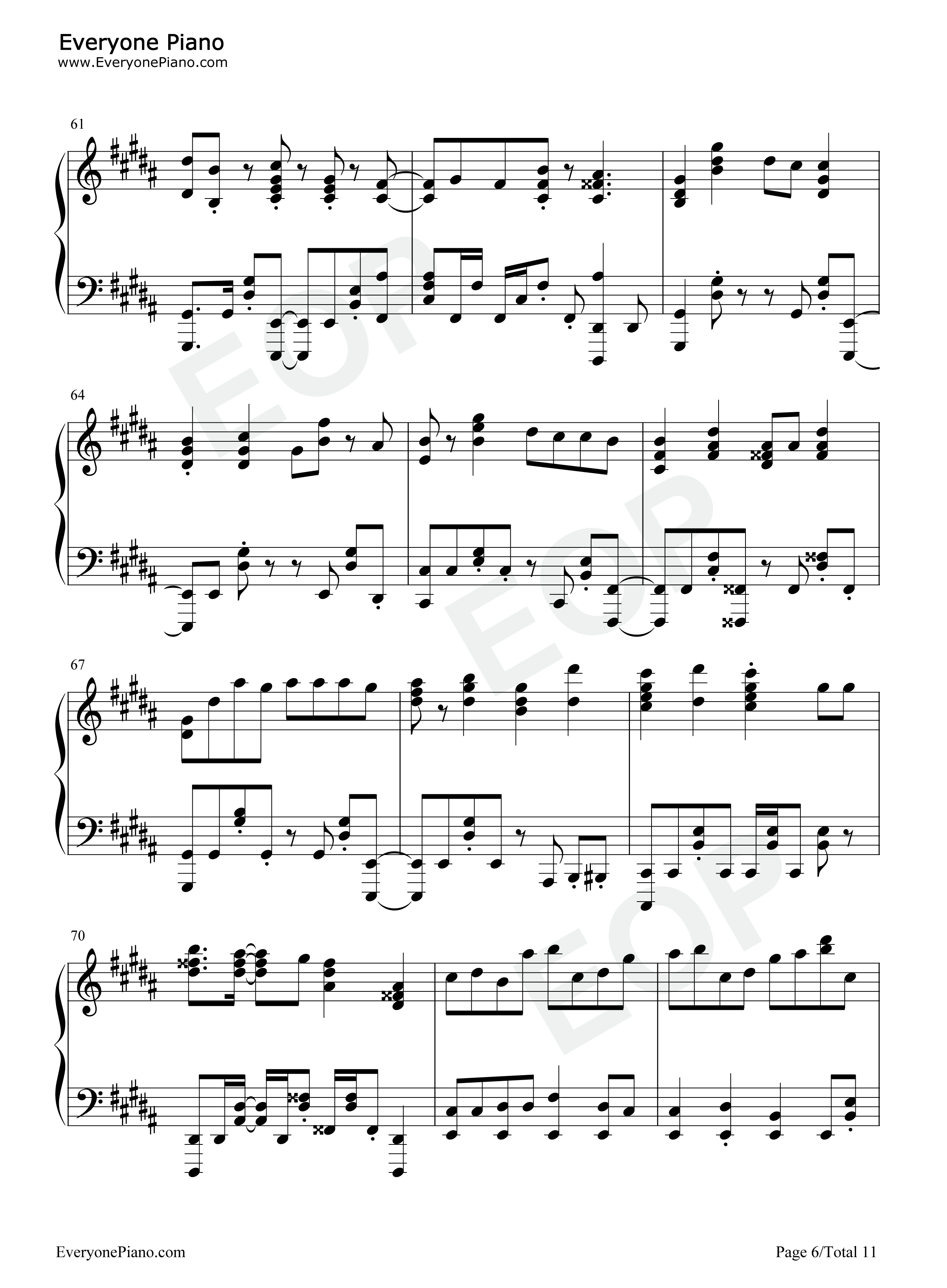 残響散歌钢琴谱_Aimer