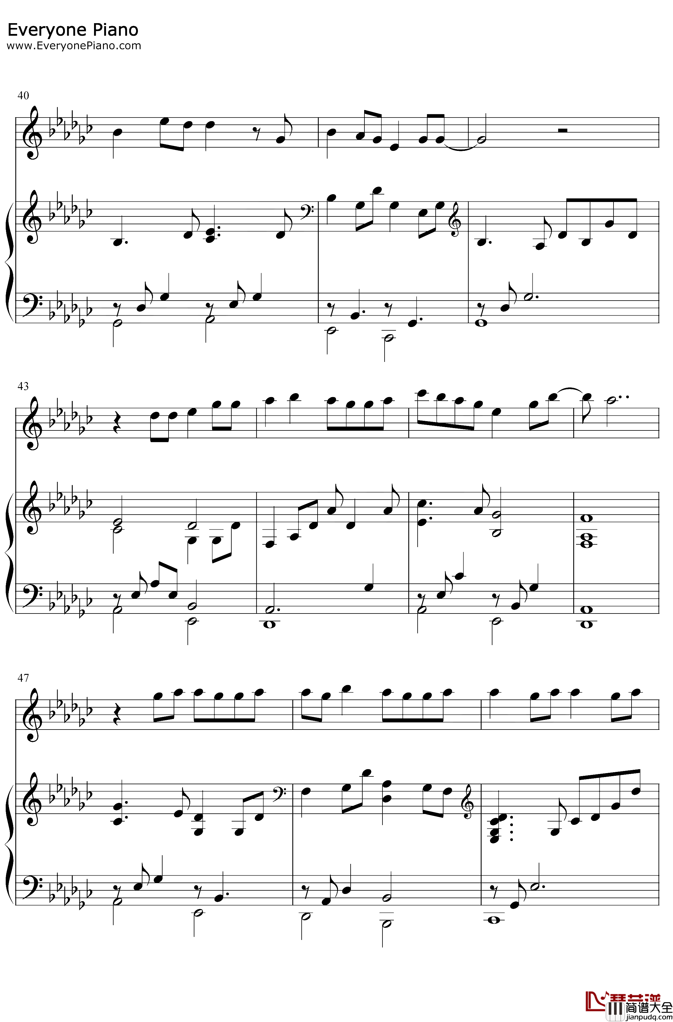 Ocean钢琴谱_Lady_Antebellum