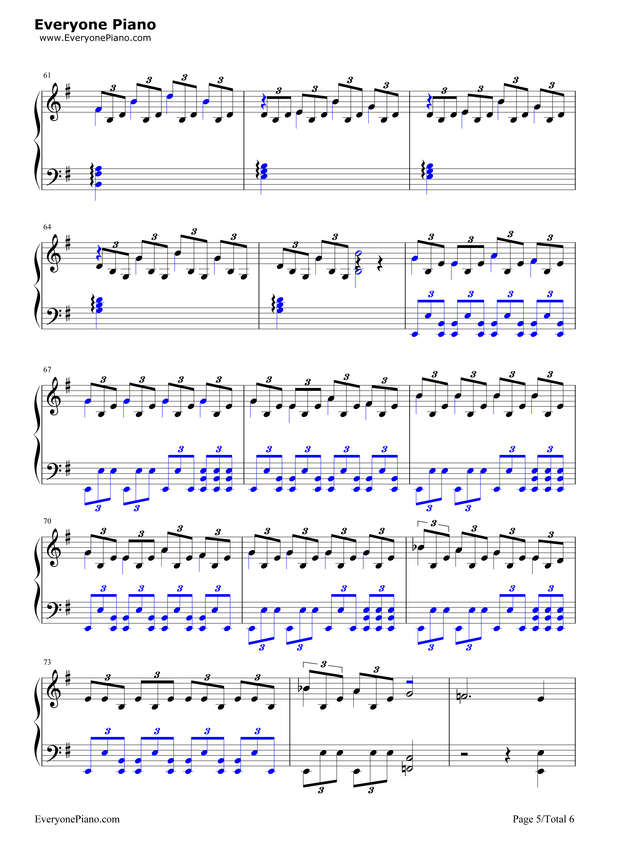 The_Last_of_Us钢琴谱_Gustavo_Santaolalla