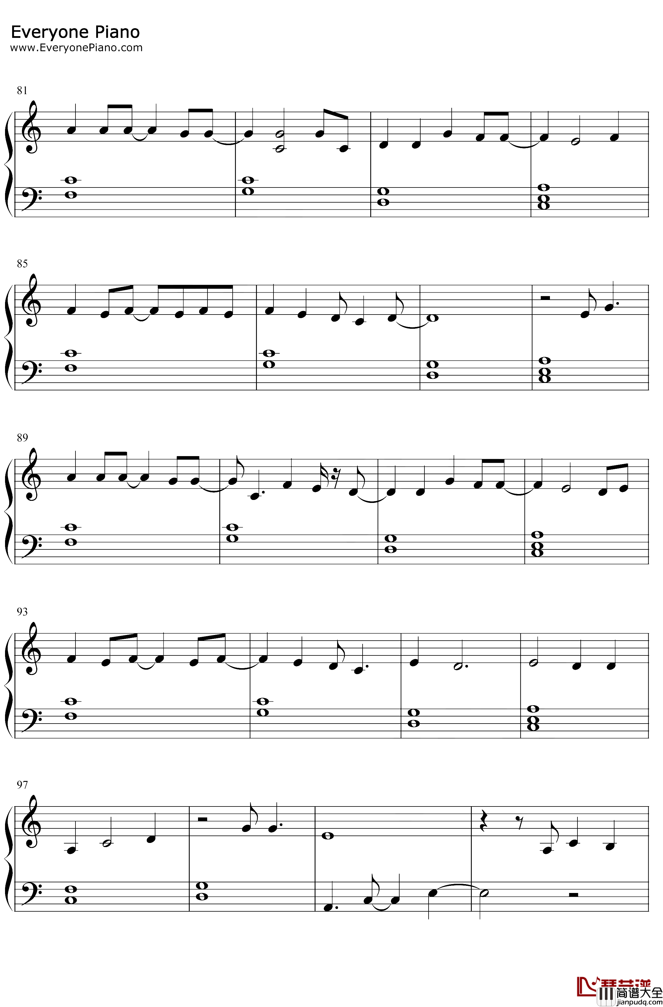 More_Hearts_Than_Mine钢琴谱_IngridAndress_IngridAndress