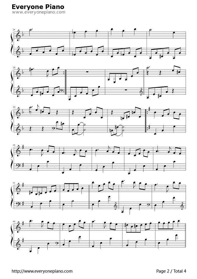 林中漫步钢琴谱_理查德·克莱德曼__Richard_Clayderman
