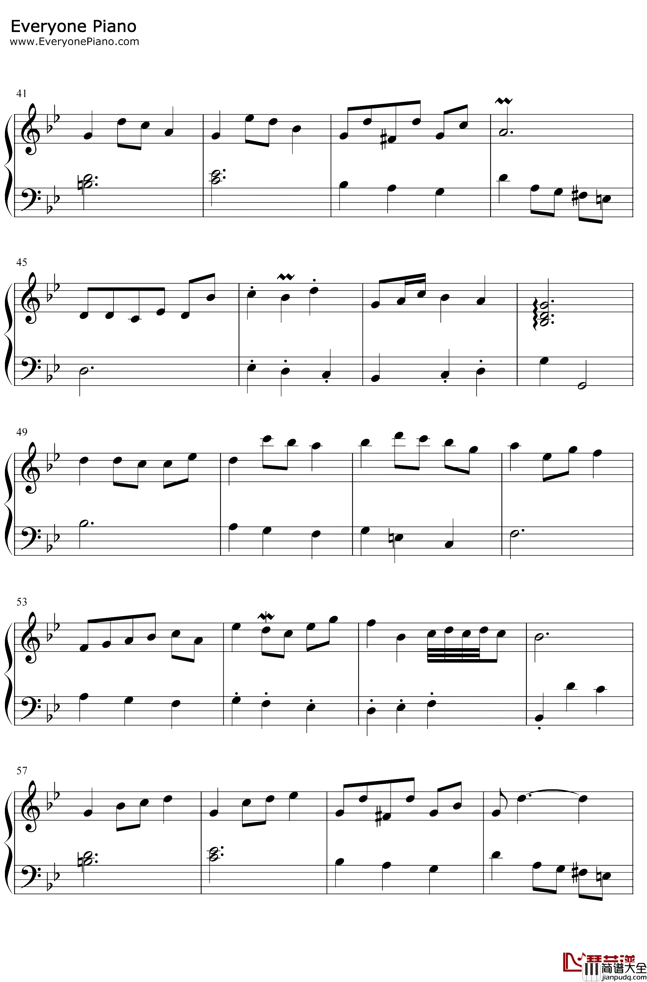 温暖的小步舞曲第115号钢琴谱_巴赫_温暖的灵梦给安娜的作品115号