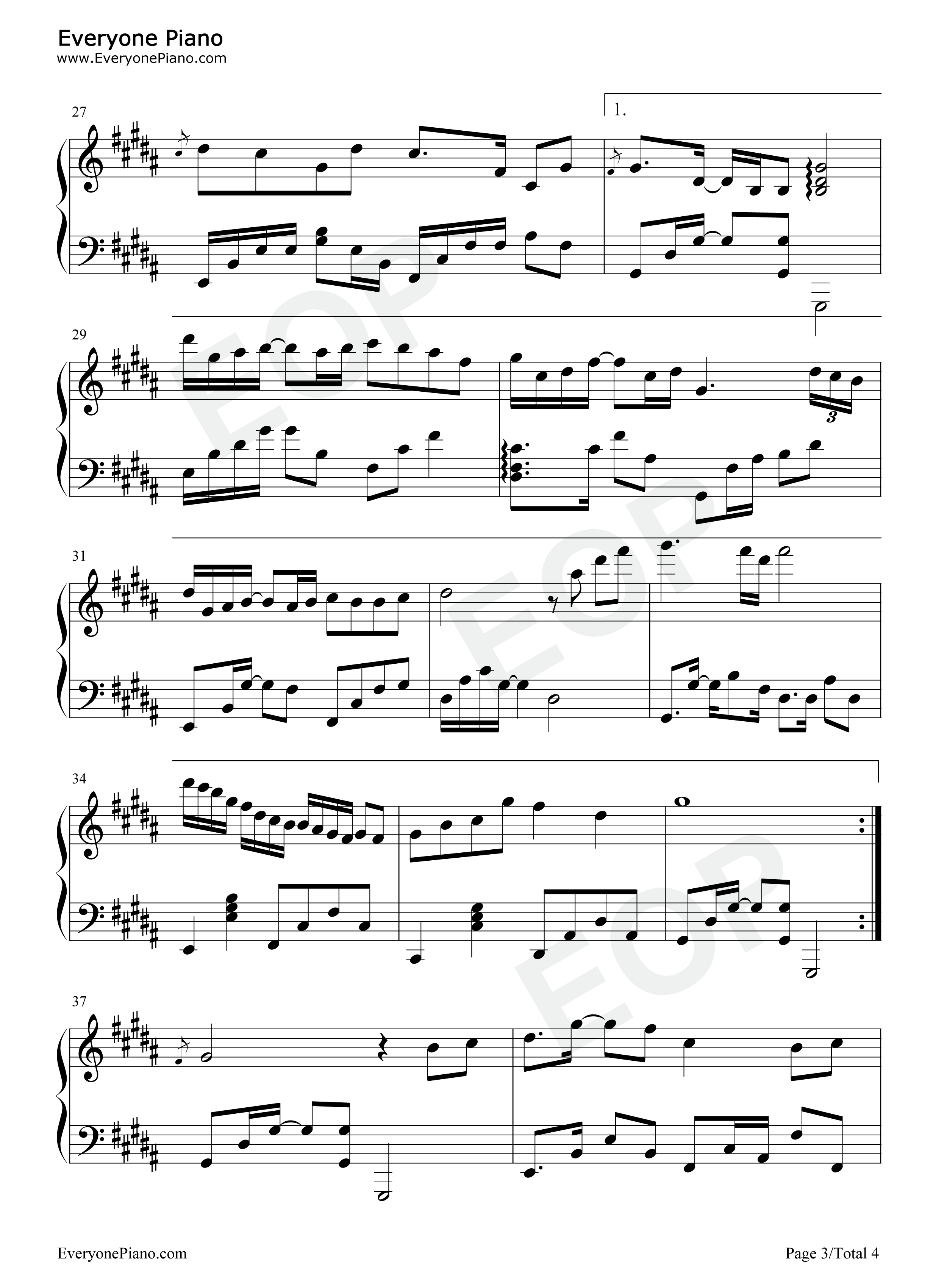 旧梦一场钢琴谱_阿悠悠_一别两宽细数曾几过往_抖音热歌
