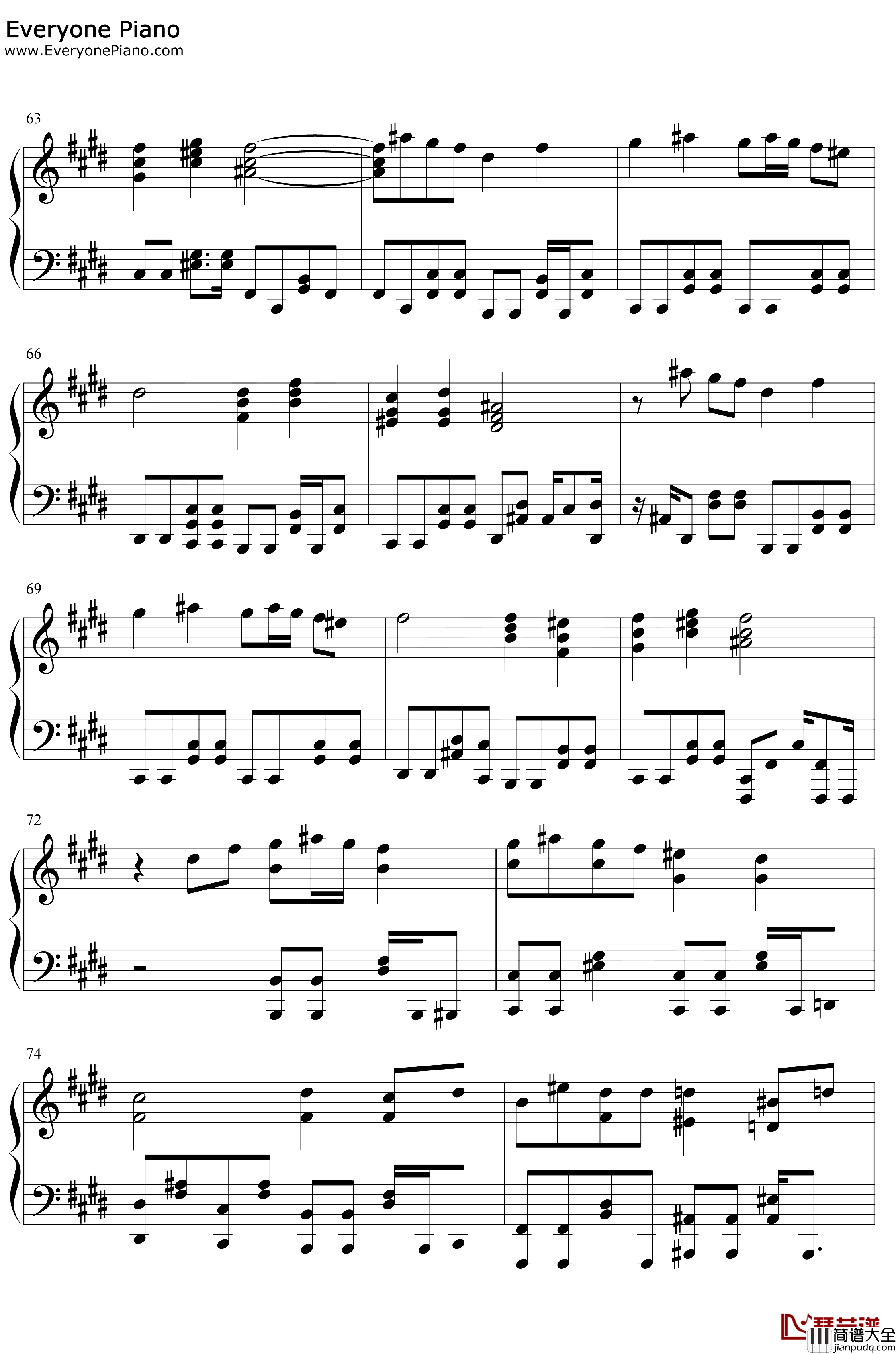 パプリカ钢琴谱_Foorin_红辣椒_NHK2020奥运会应援歌曲