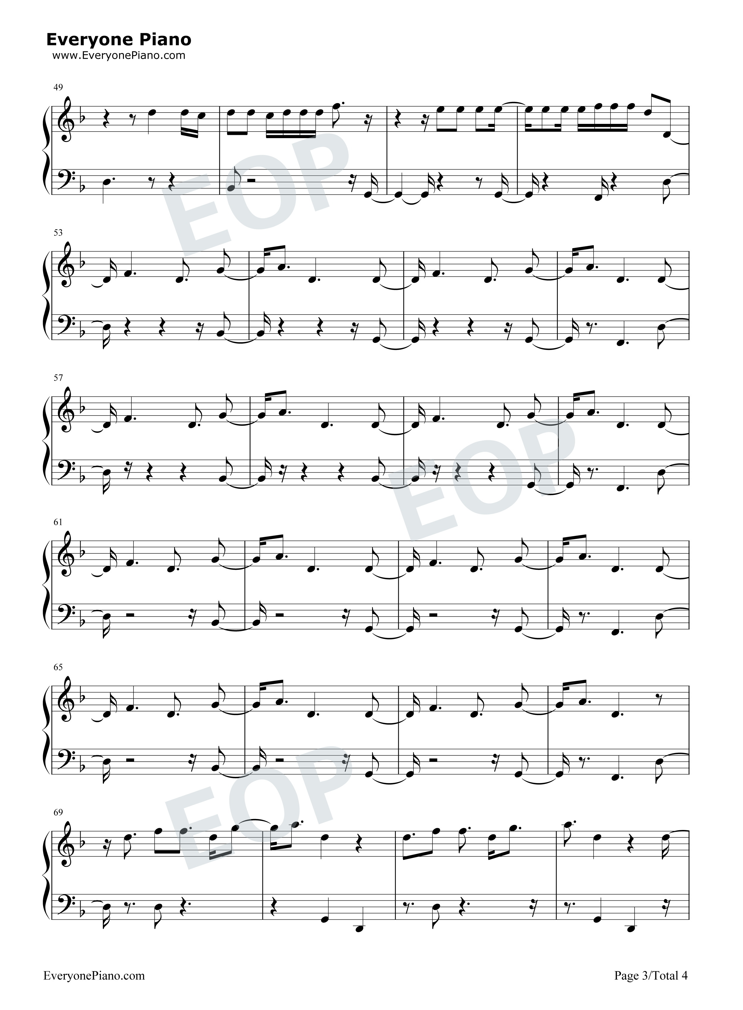 Live_It_Up钢琴谱_Nicky_Jam_Will_Smith_Era_Istrefi