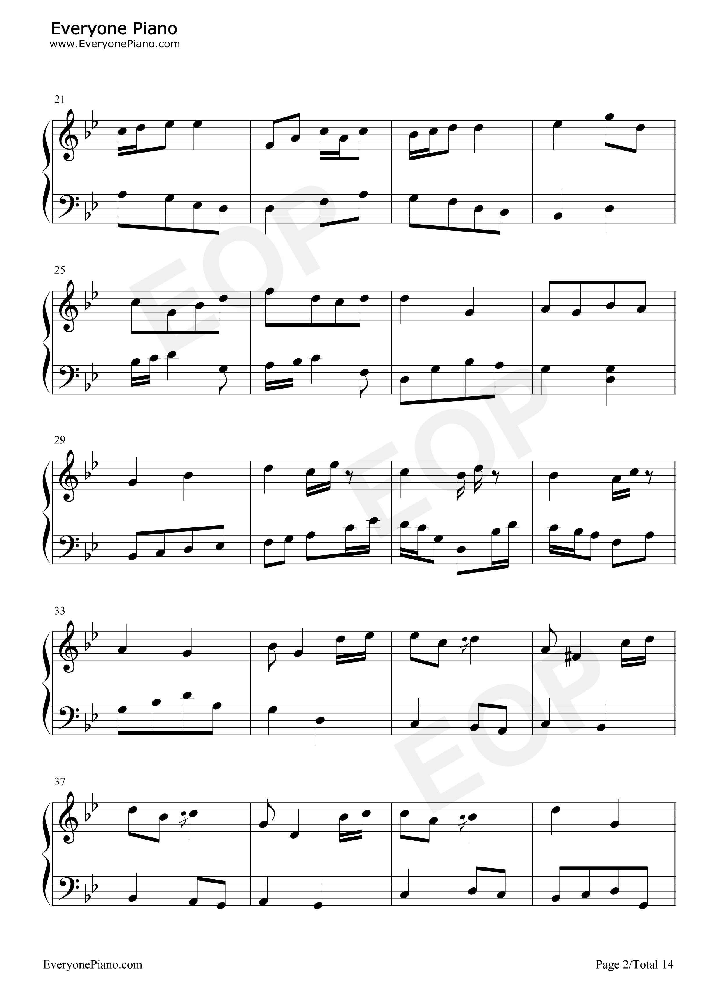 海洋之音钢琴谱_IDW哒