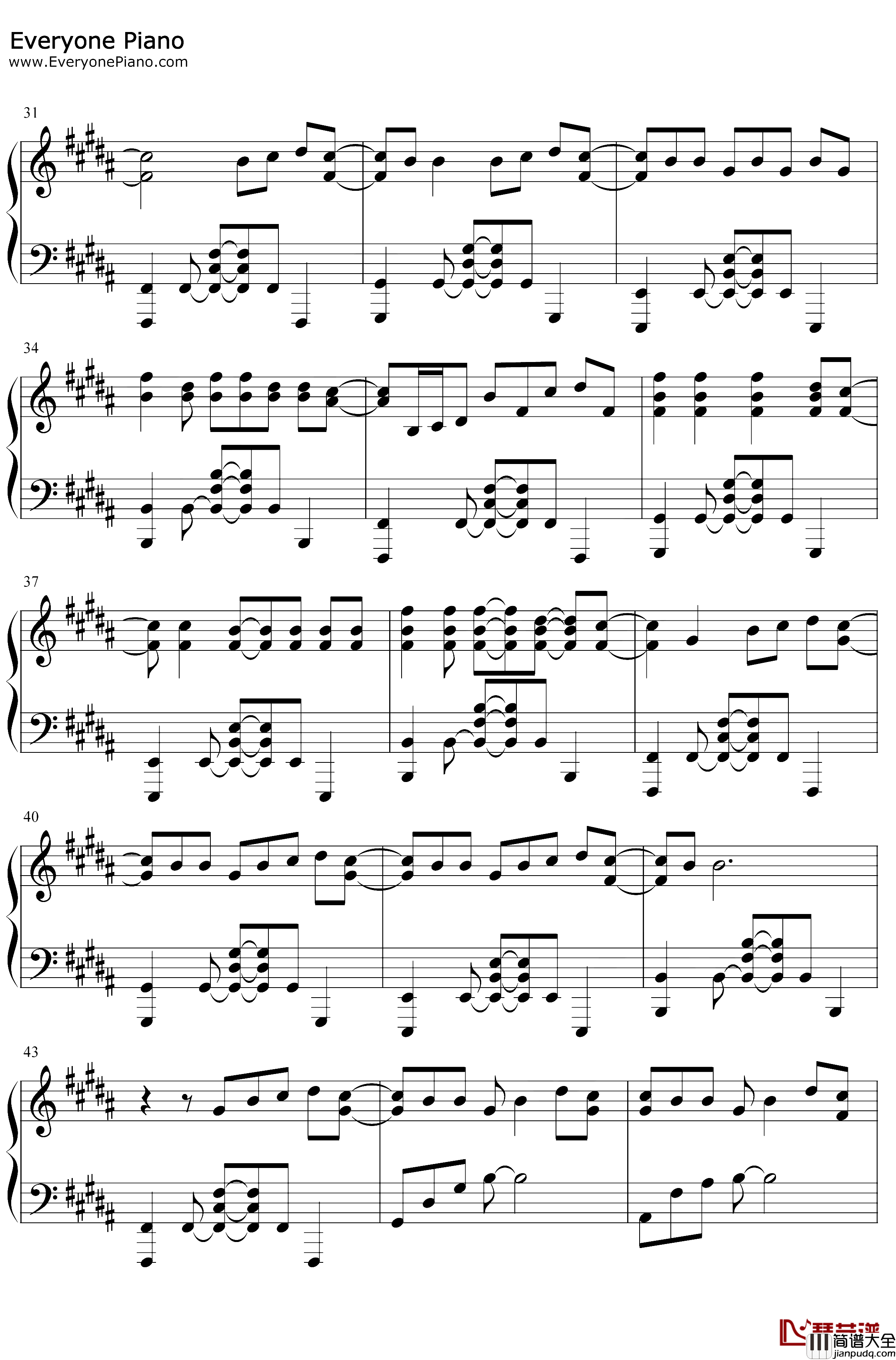 你的名字歌曲合集钢琴谱_Radwimps_钢琴谱:你的名字歌曲合集