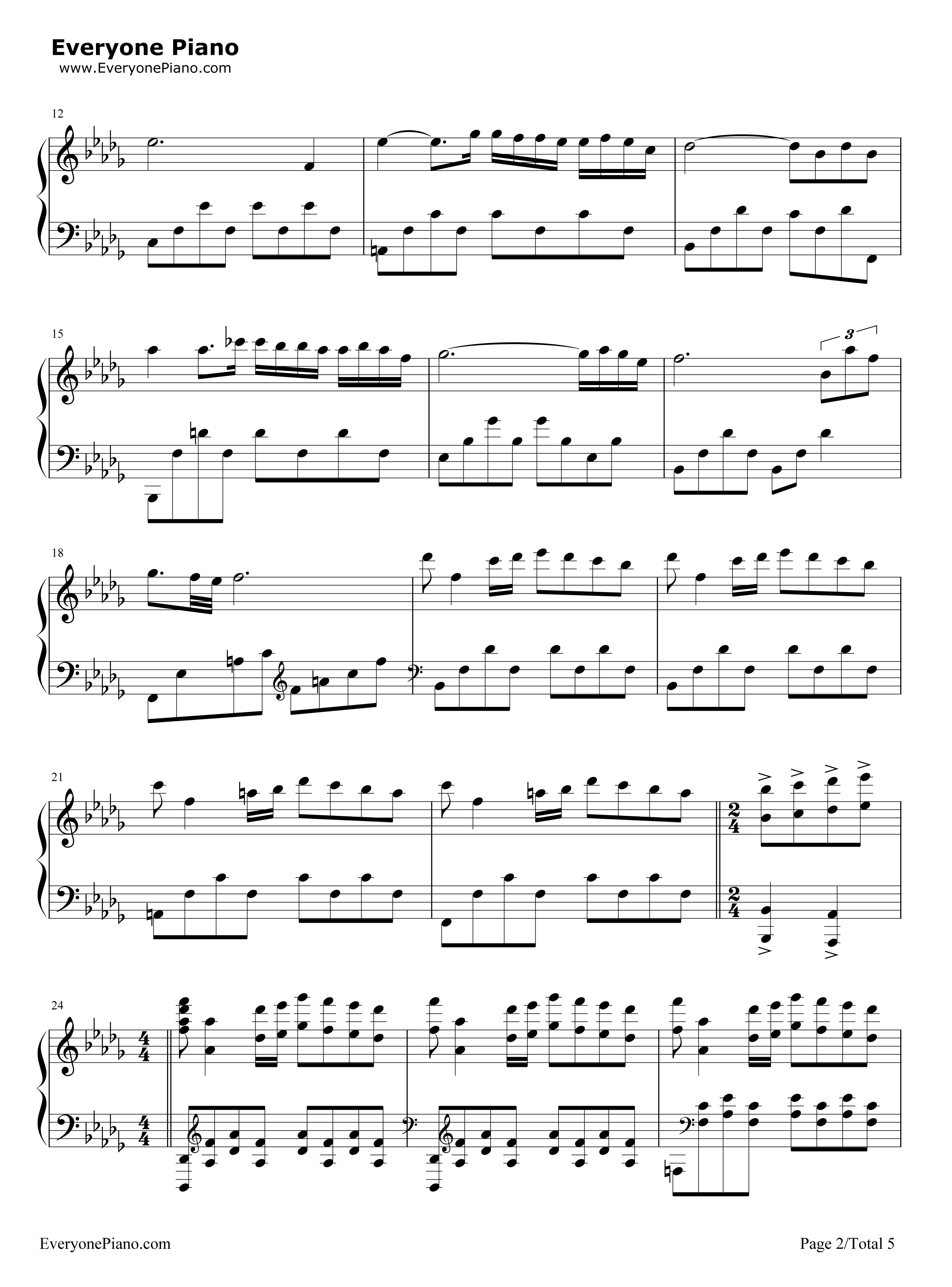 秋日私语钢琴谱_理查德·克莱德曼__Richard_Clayderman