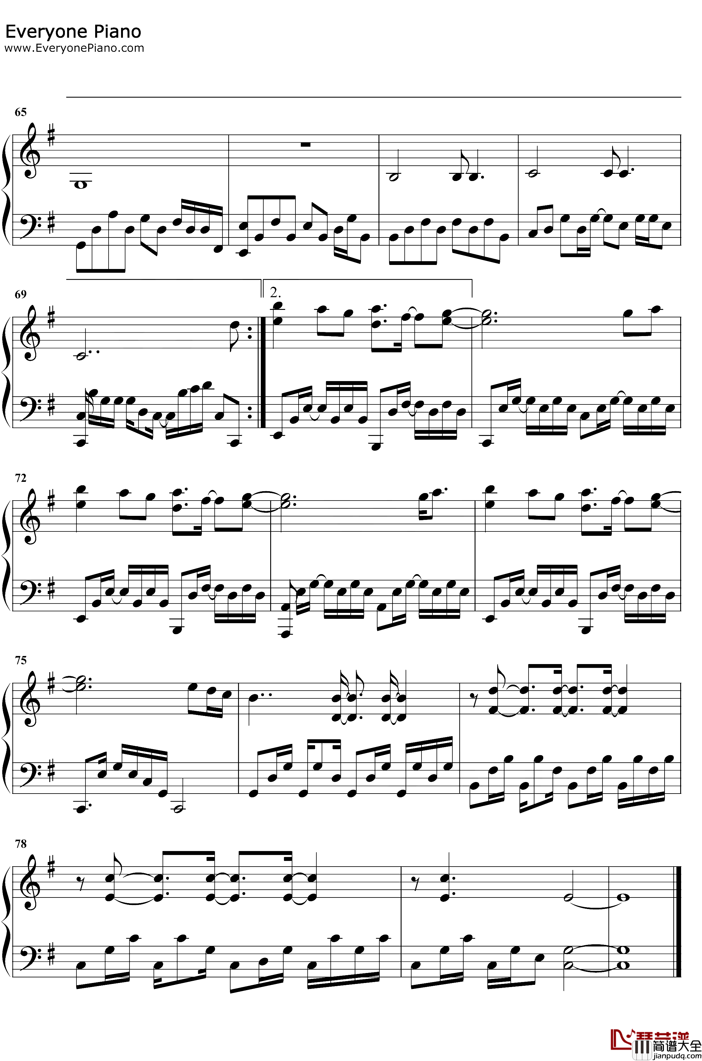 Someday_or_One_Day钢琴谱_孙盛希_想见你片头曲
