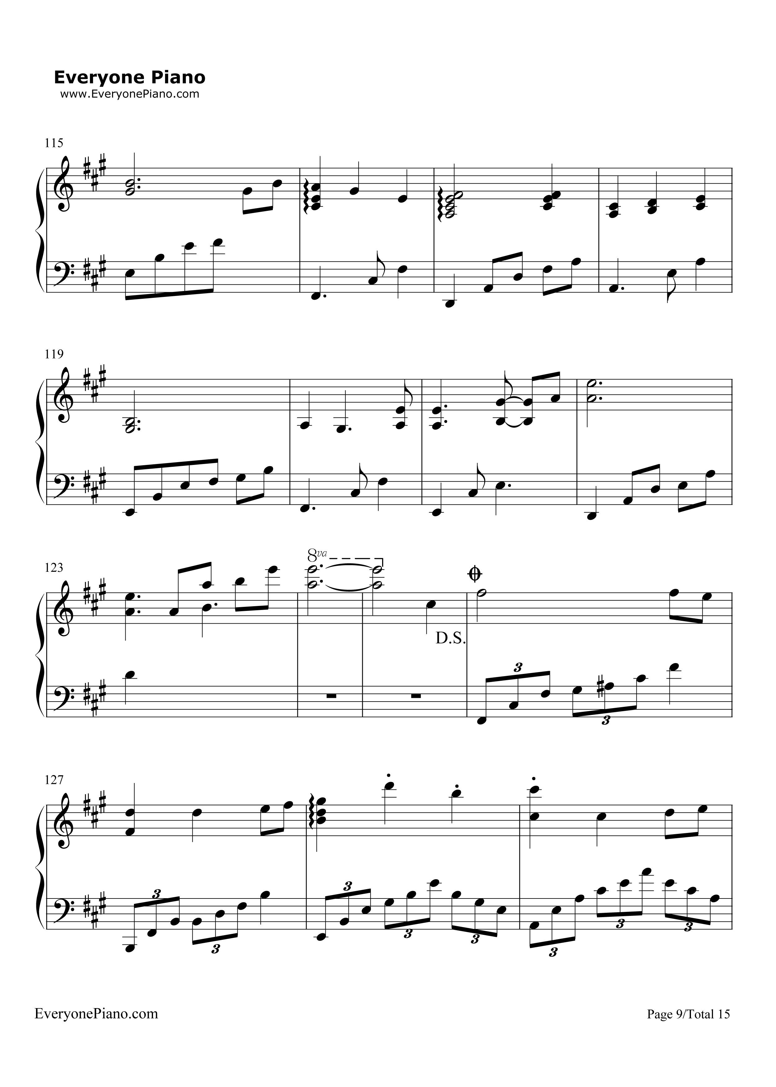 纯白钢琴谱_V.K克
