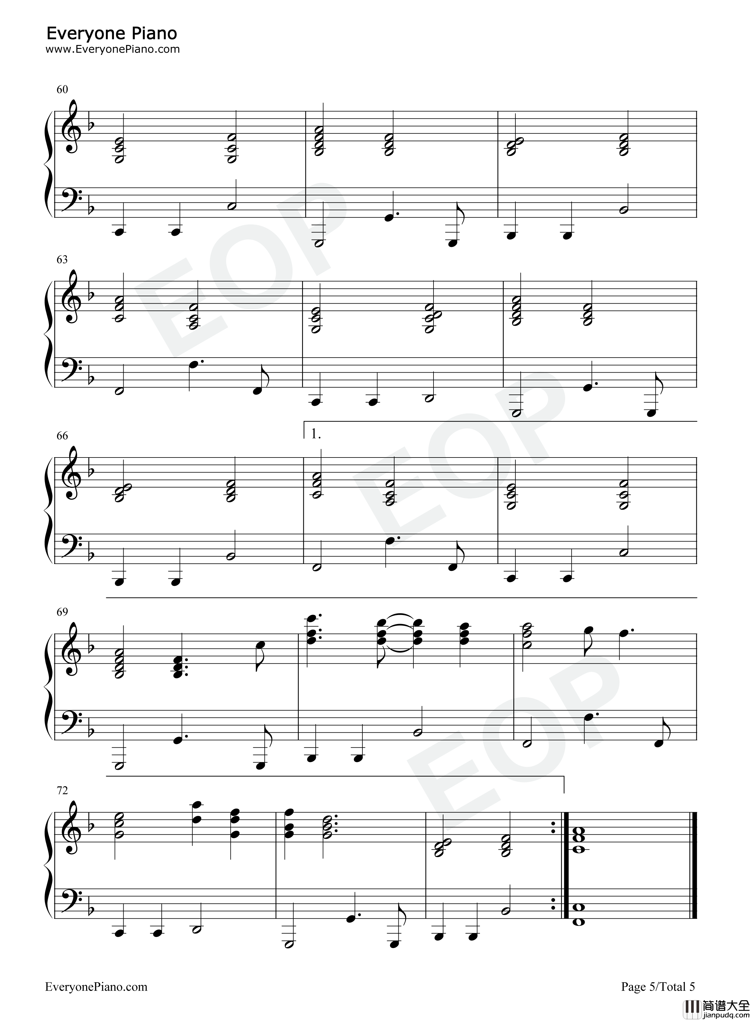 Song_for_No_One钢琴谱_Shawn_Mendes