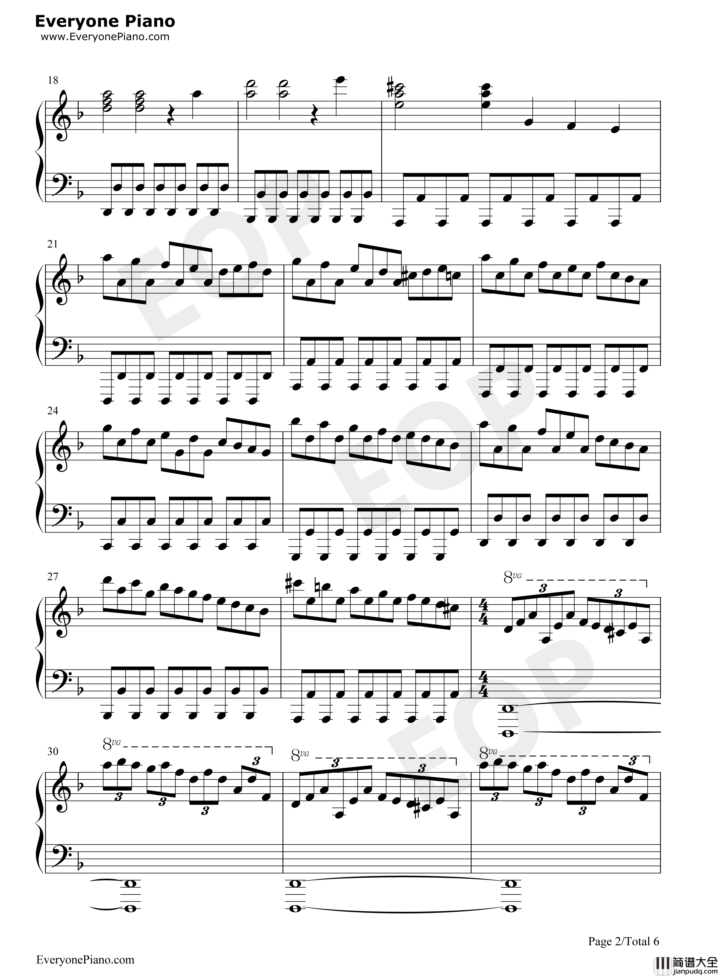亨德尔的萨拉班德（Handel's_Sarabande）钢琴谱_马克西姆_Maksim_Mrvica