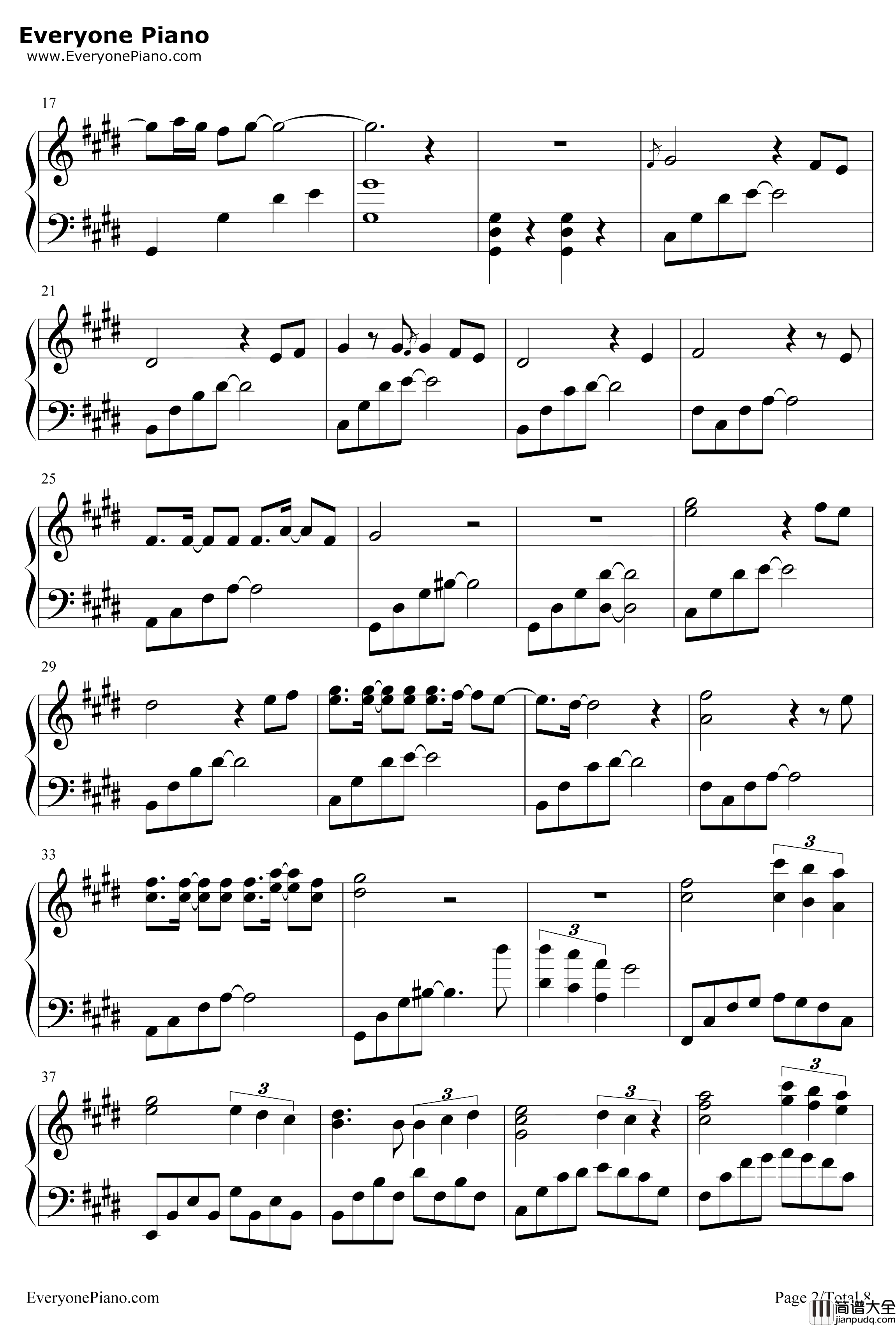 生生世世爱钢琴谱_吴雨霏_仙剑奇侠传3主题曲