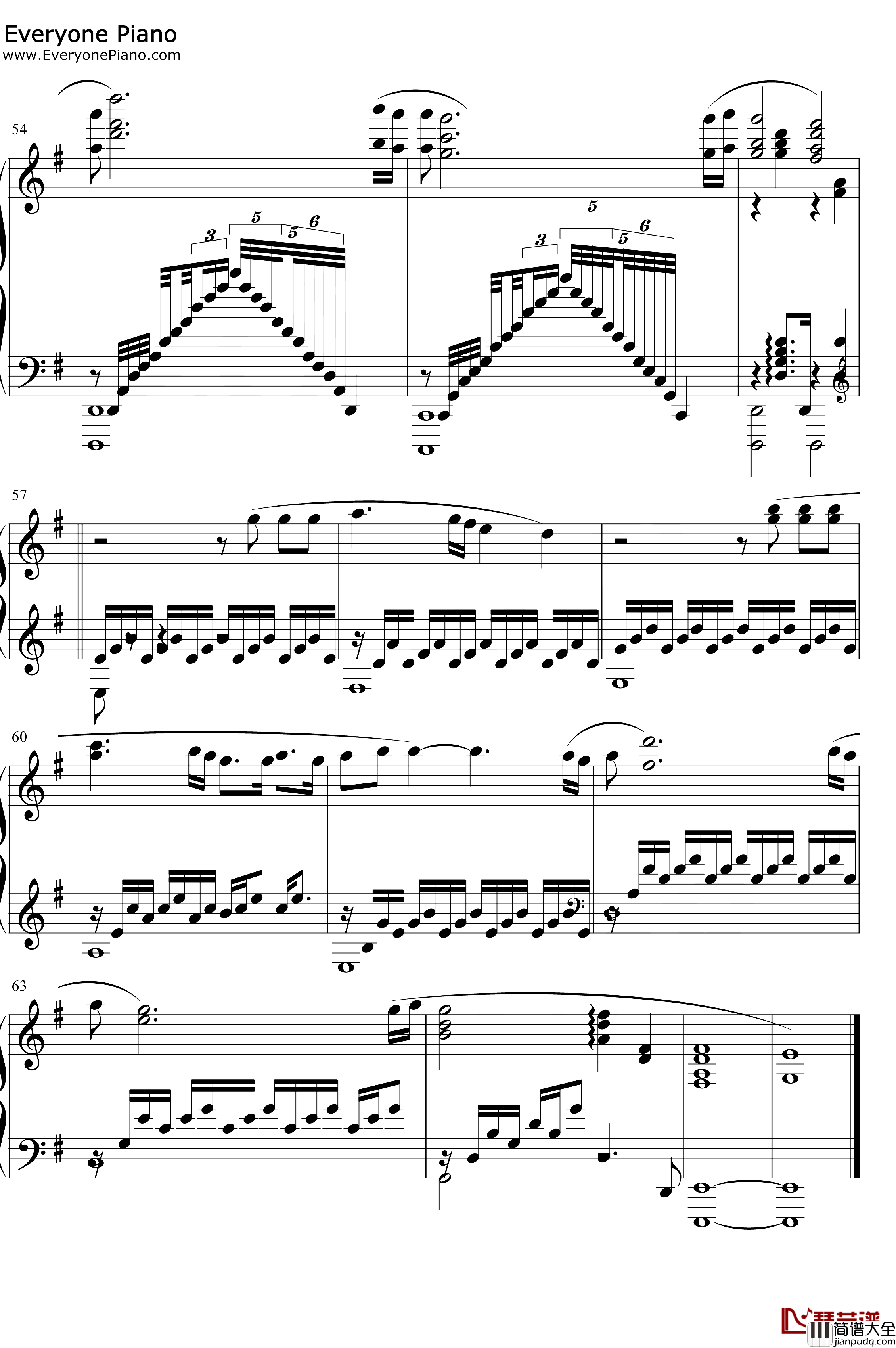 Hanezeve_Caradhina钢琴谱_KevinPenkin_来自深渊OST