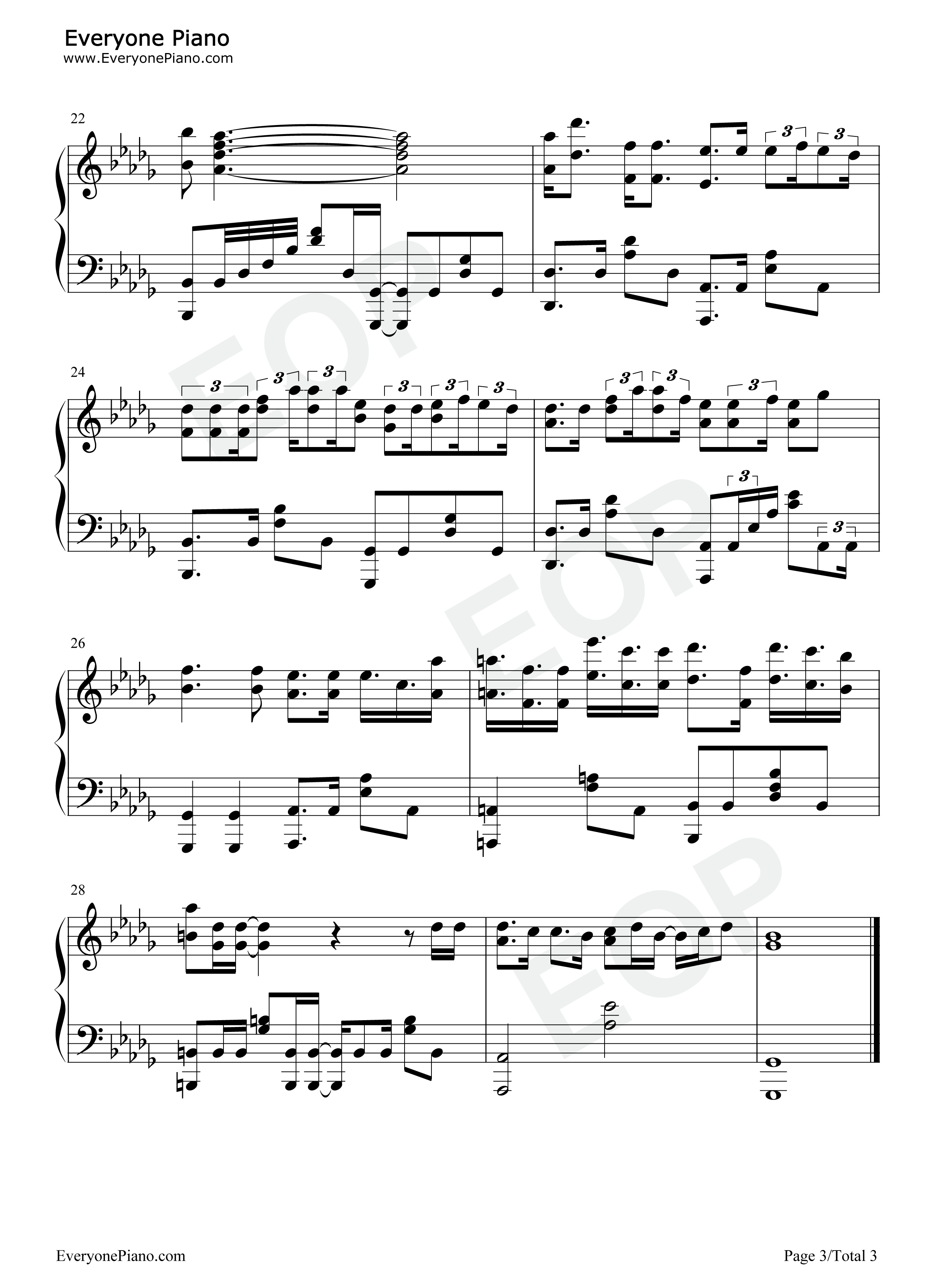 魔法钢琴谱_Myuk