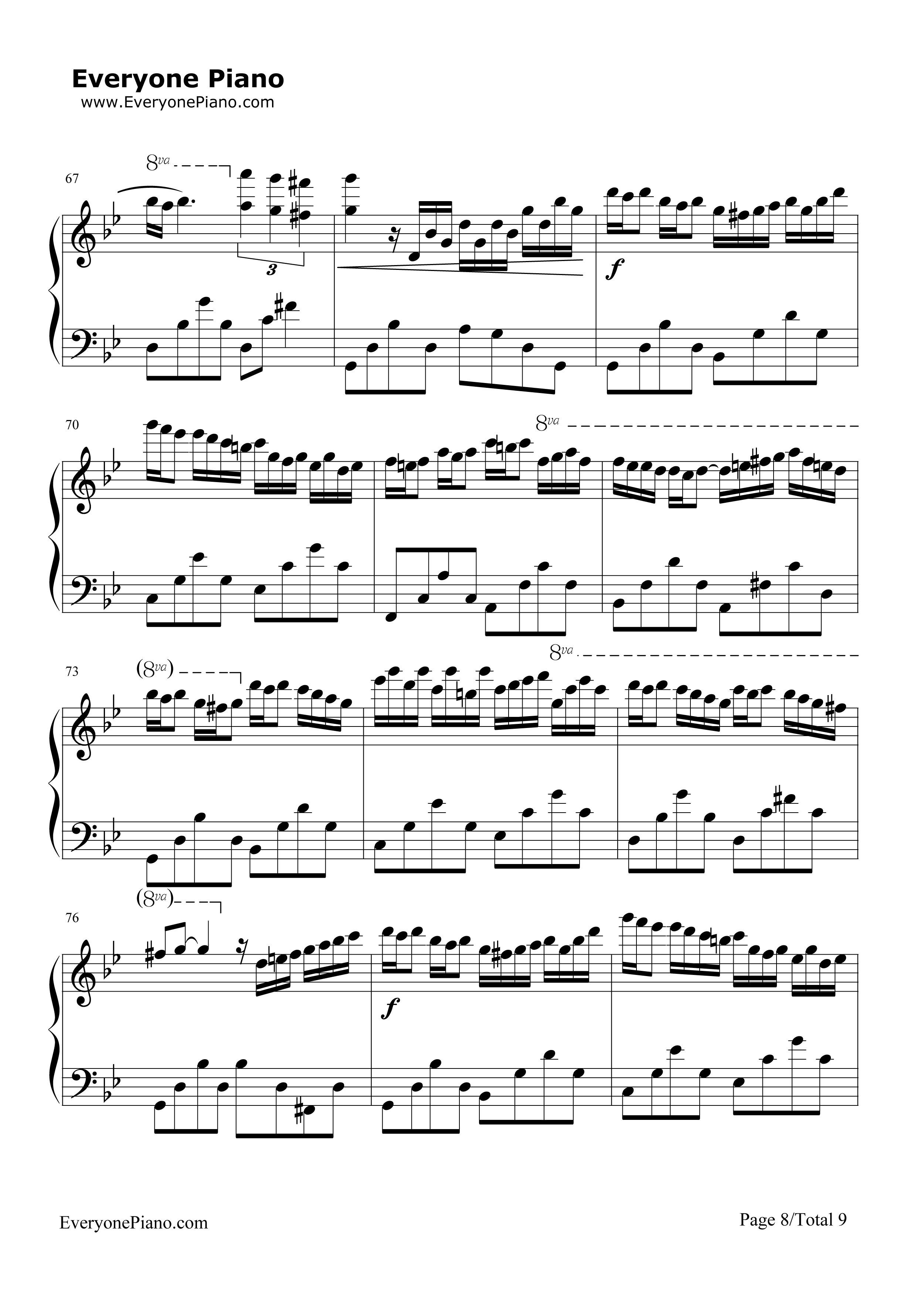 星空钢琴谱_理查德·克莱德曼_Richard_Clayderman