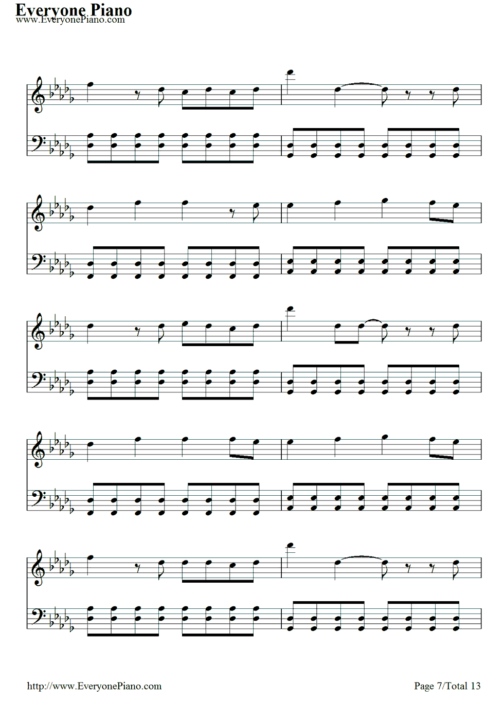 君の街まで钢琴谱_Asian_Kung_Fu_Generation